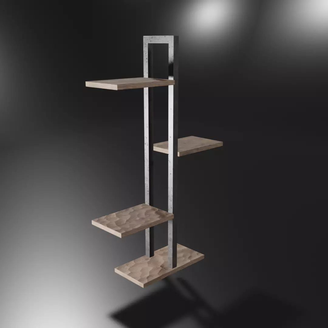 Modern Shelf Design for Flowers Free 3D model_0