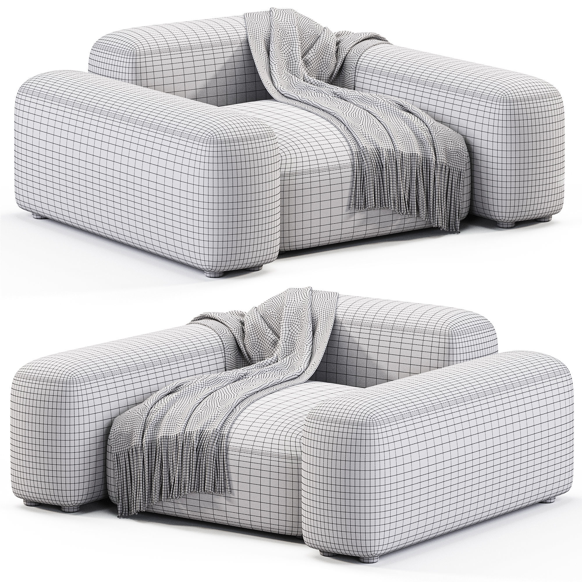  Customizable Armchair Lapis E010 3D model_2