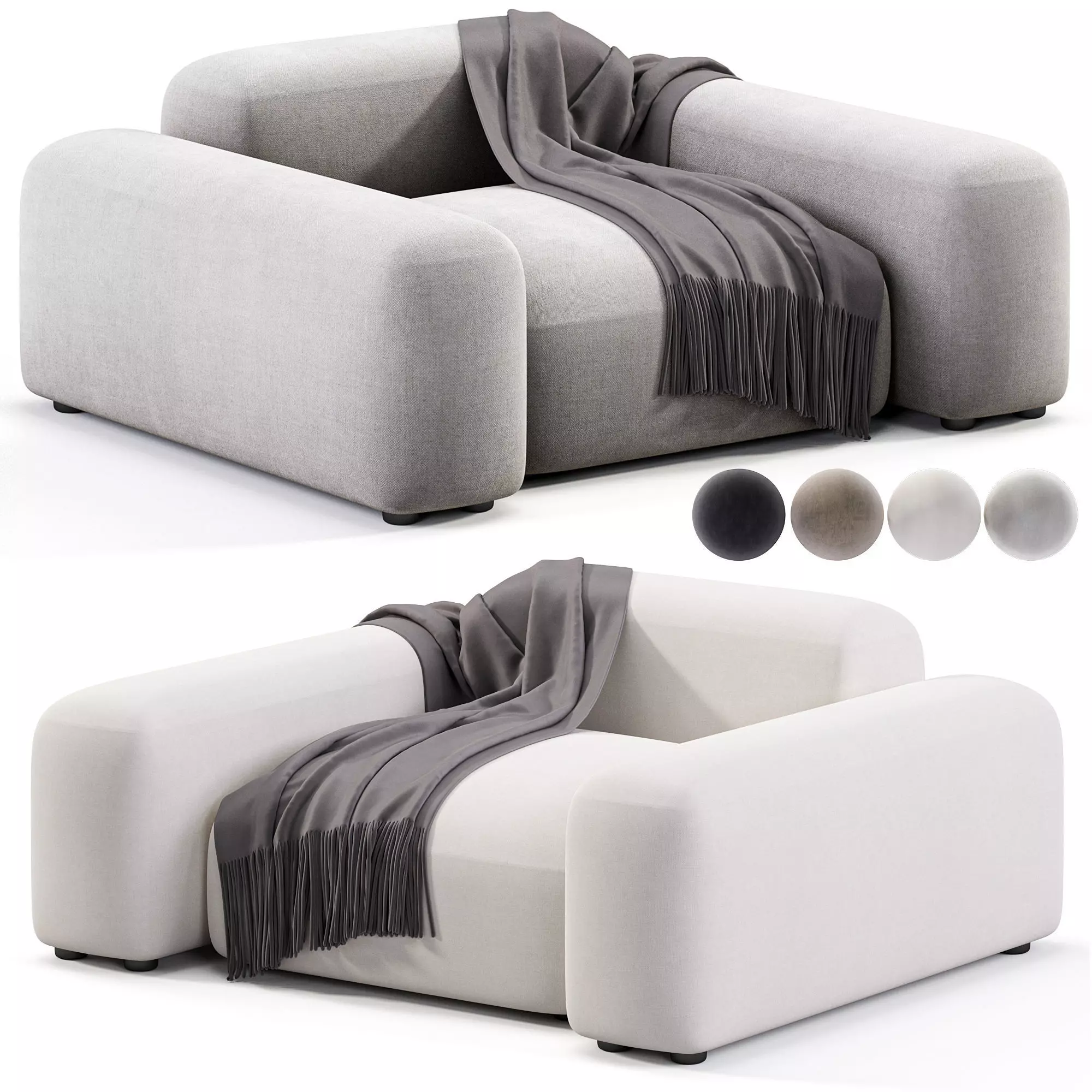  Customizable Armchair Lapis E010 3D model_0