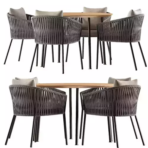 Porto Dining Chair Agave table by ethimo