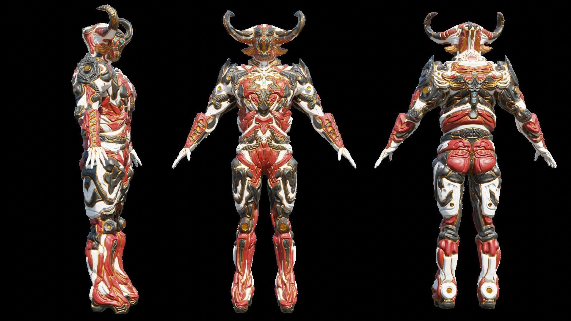 Low Poly - Cyborg Santrasa Low-poly 3D model_6