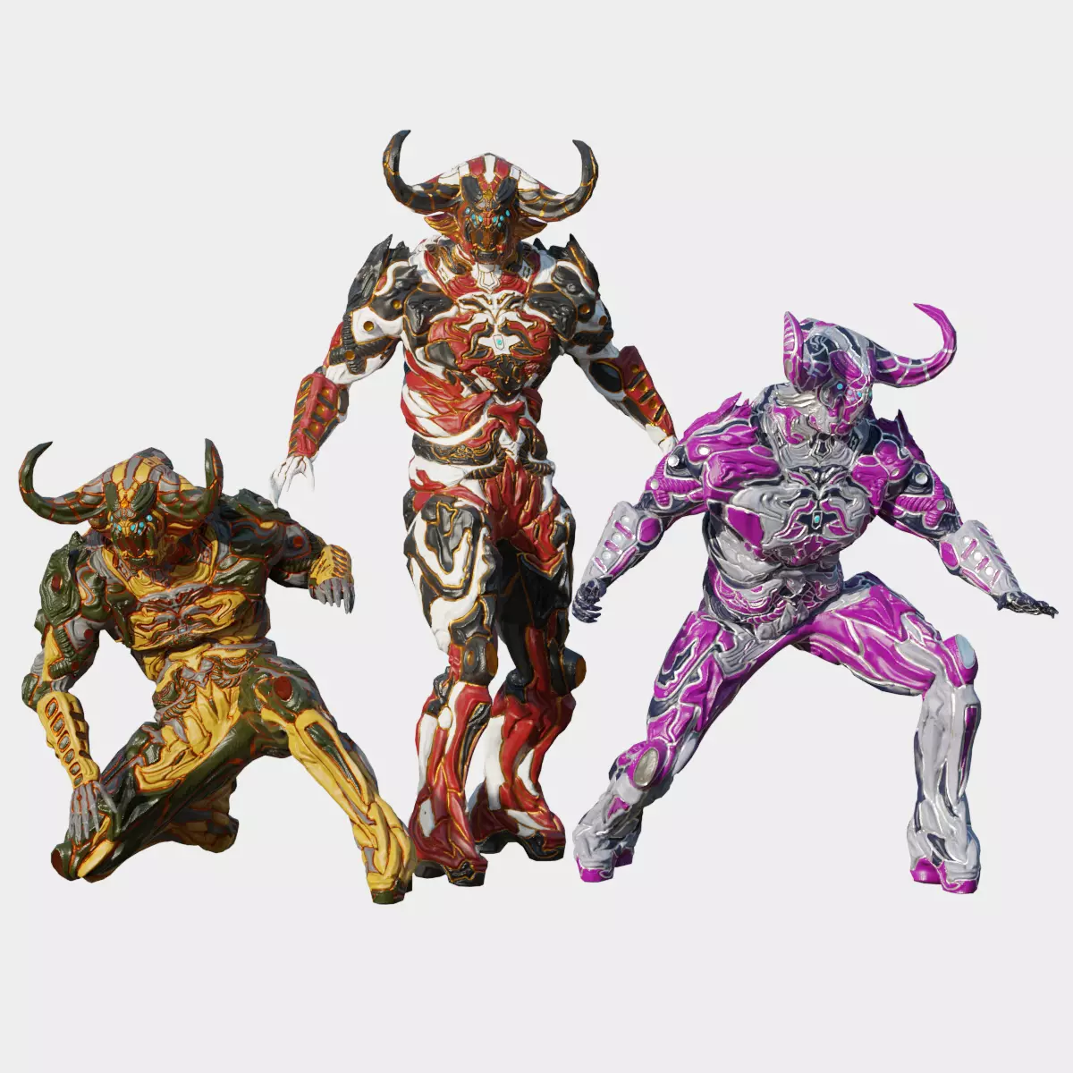 Low Poly - Cyborg Santrasa Low-poly 3D model_0