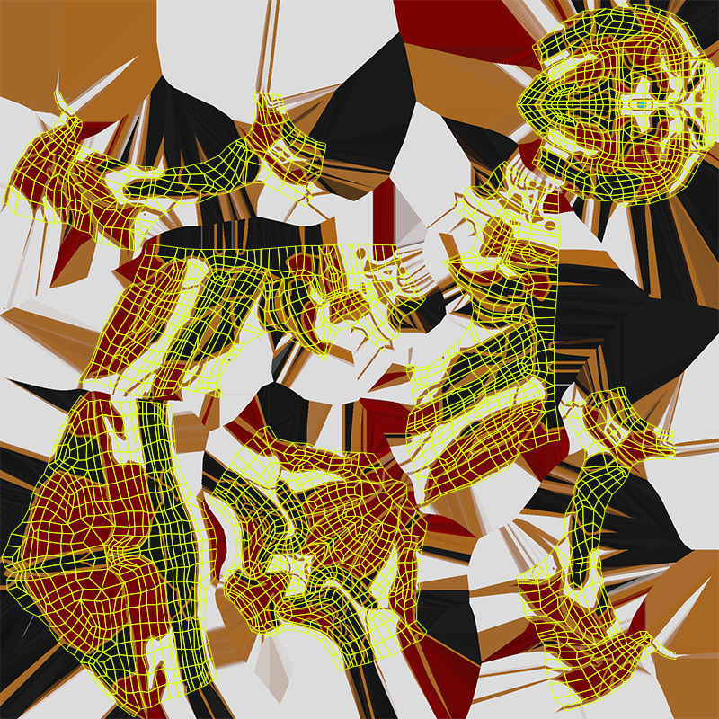 Low Poly - Cyborg Santrasa Low-poly 3D model_12