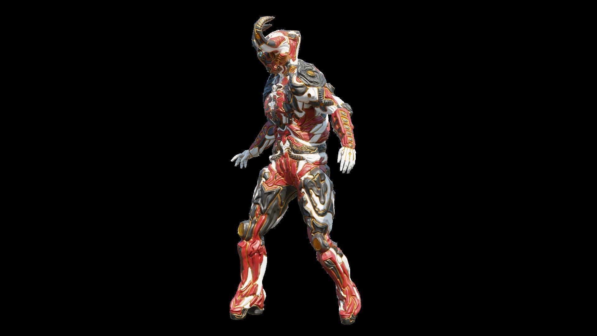 Low Poly - Cyborg Santrasa Low-poly 3D model_3