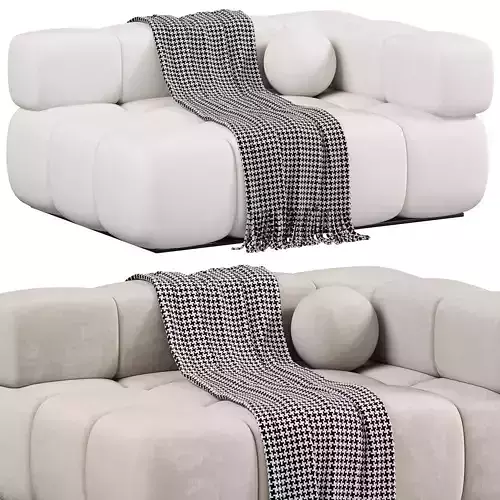 Contemporary Modular Sofa Settee 3D model