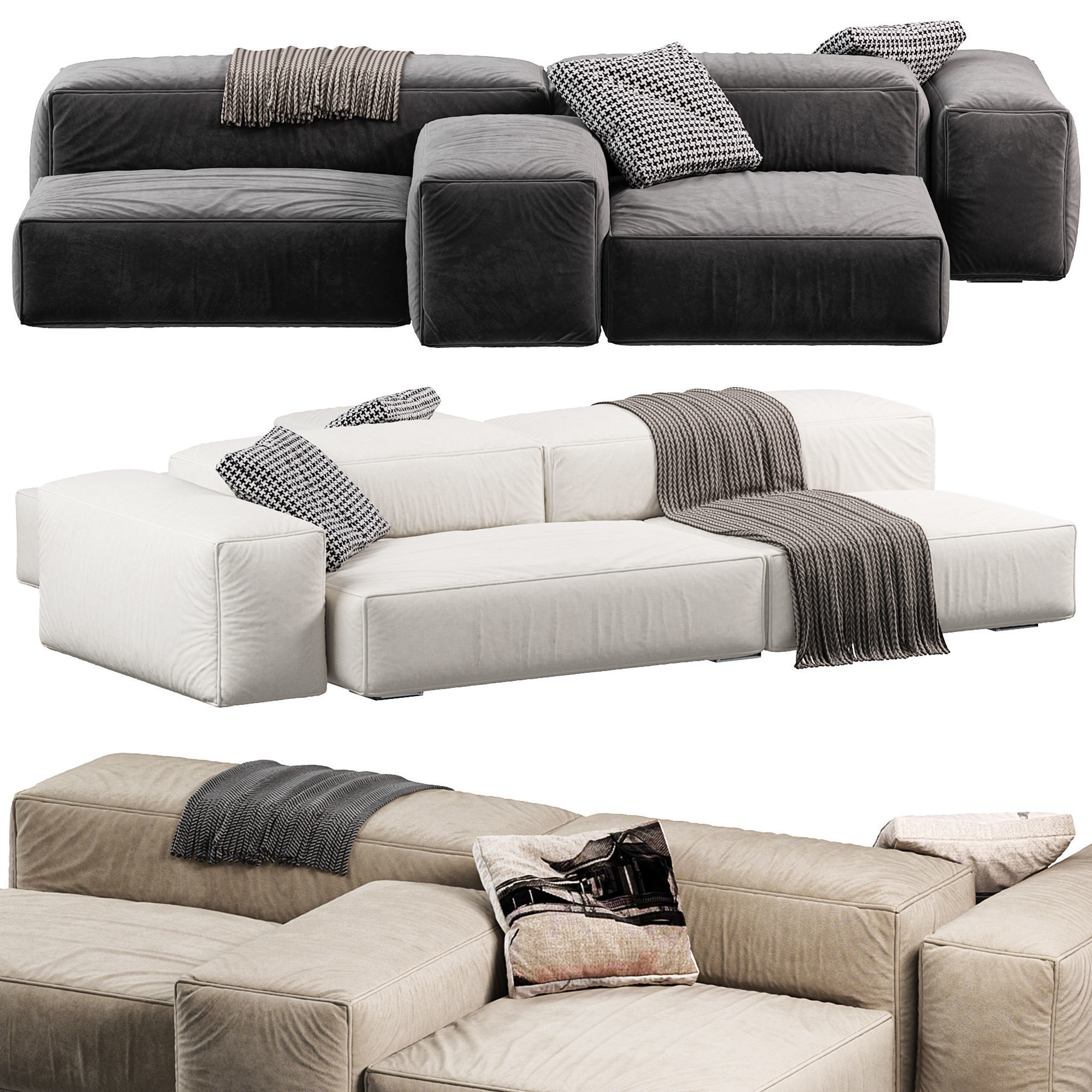  Living Sofa 3D model_2