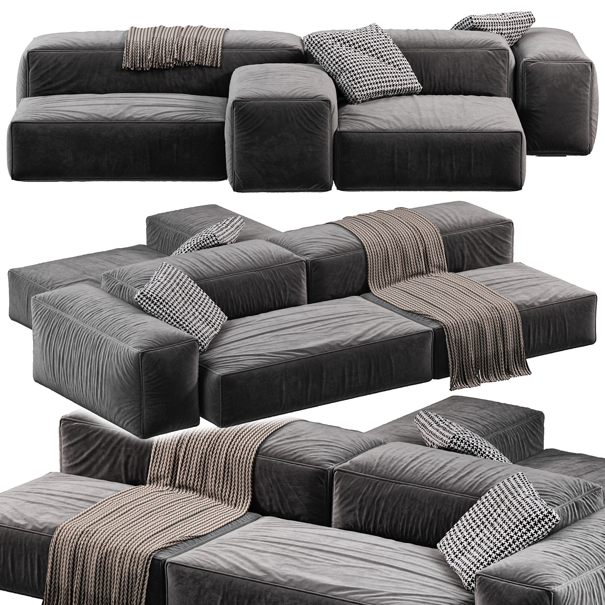  Living Sofa 3D model_3