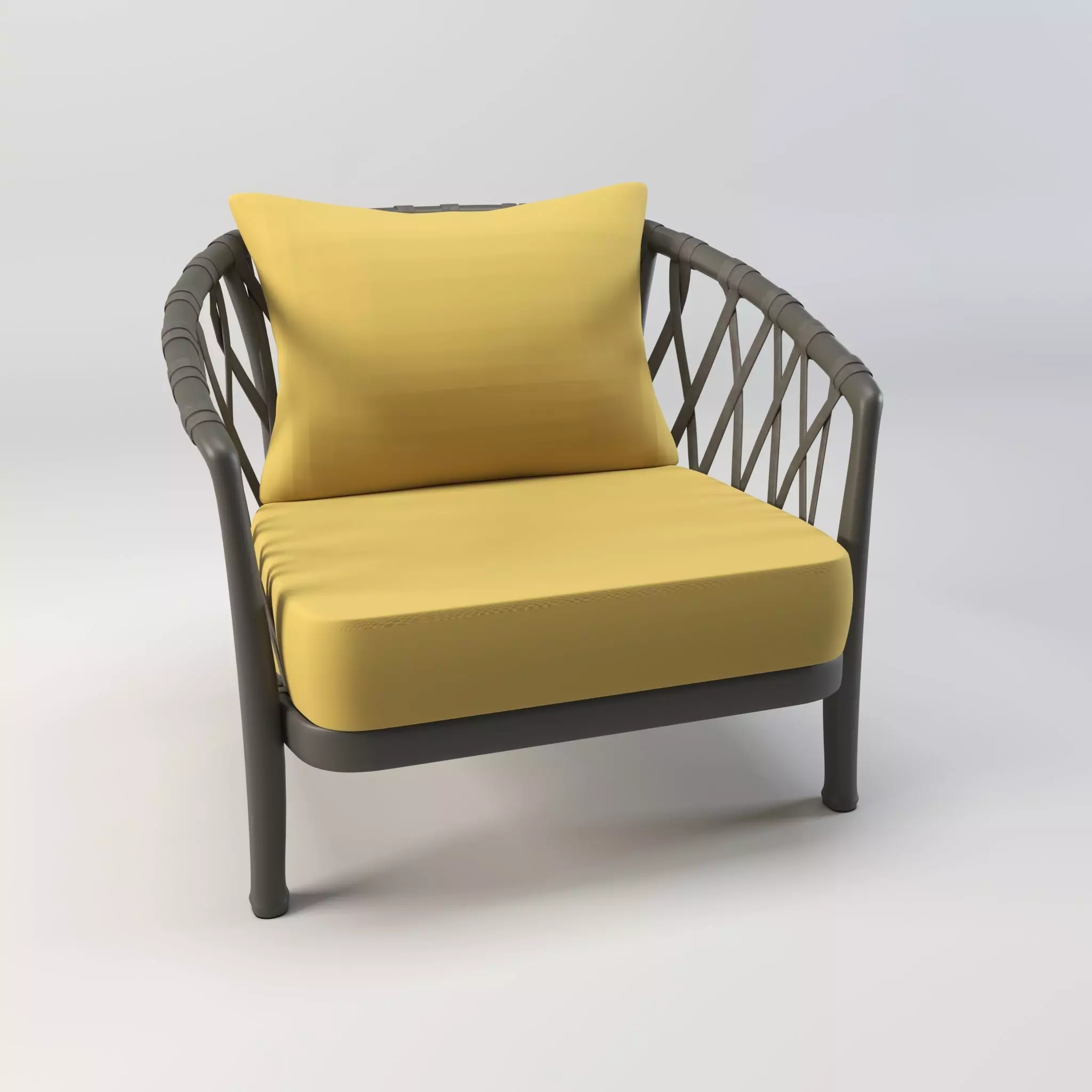Italian chair - armchair - restaurant chair - garden chair Low-poly 3D model