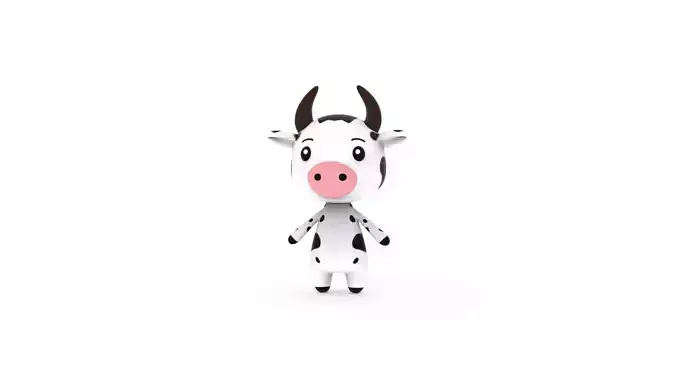 Cartoon Cow v002 character