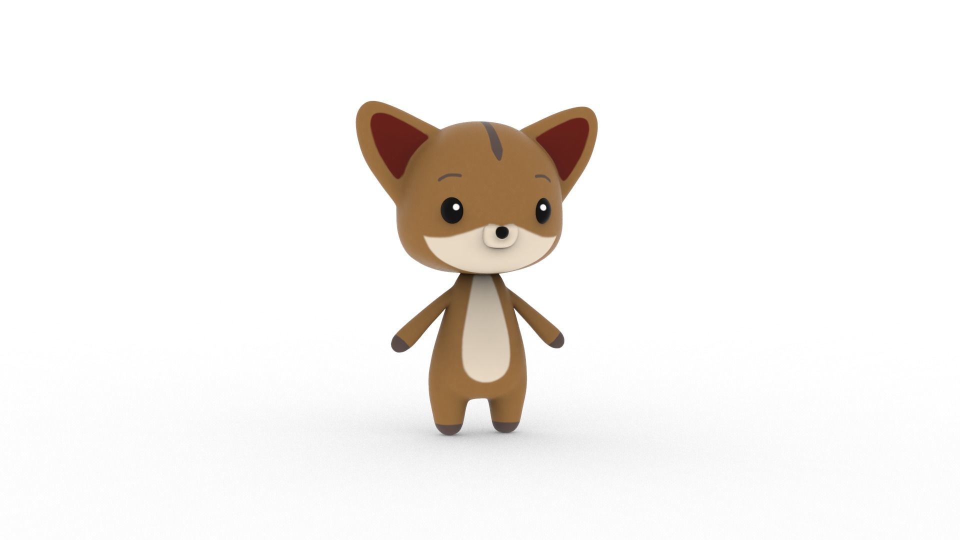 Cartoon Fox v002 character 3D model_13