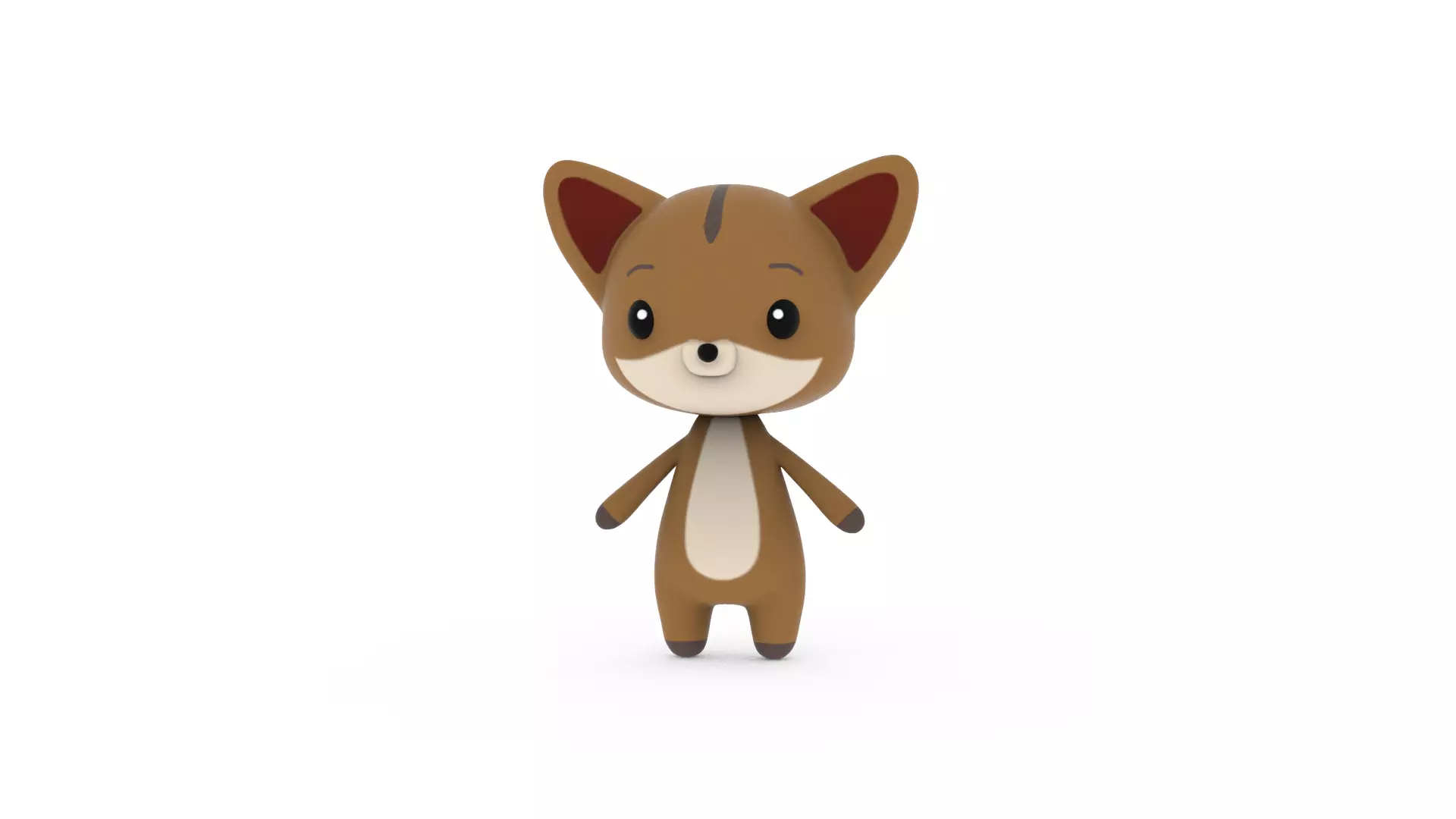 Cartoon Fox v002 character 3D model_0