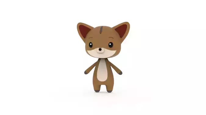 Cartoon Fox v002 character