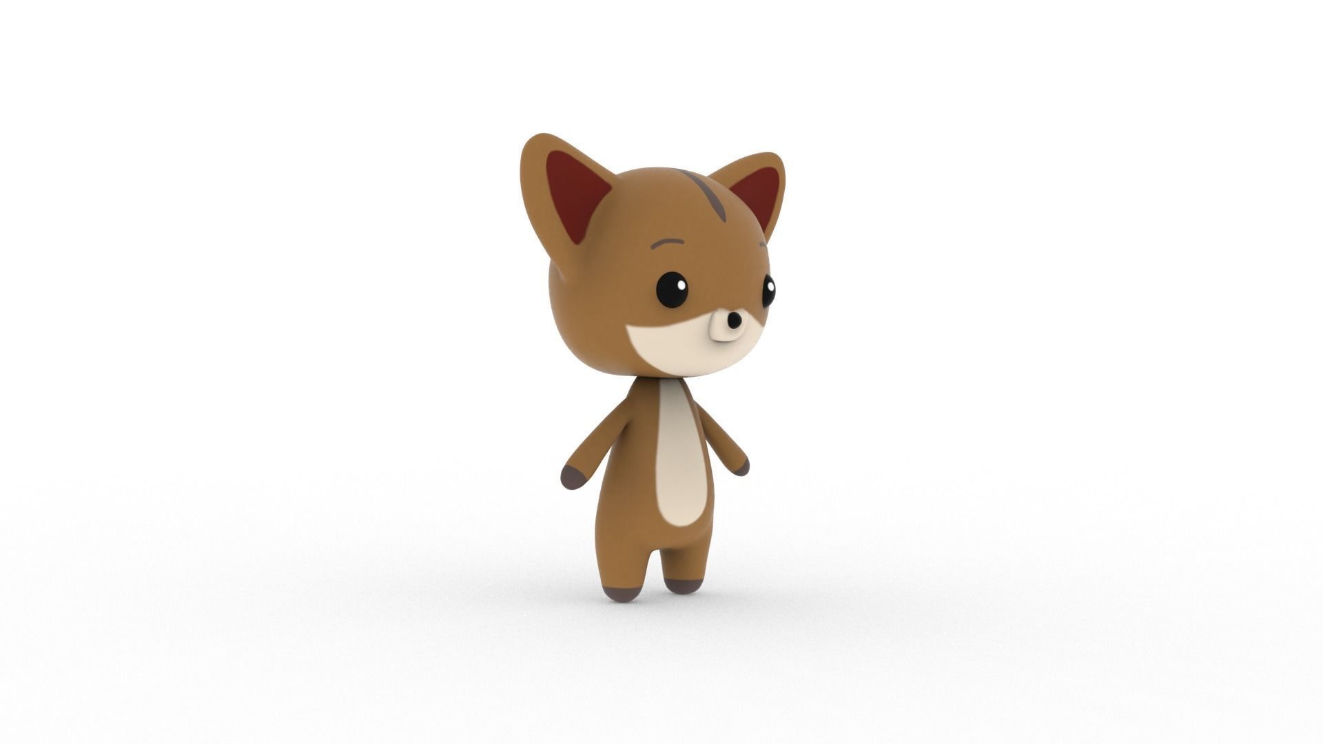Cartoon Fox v002 character 3D model_12