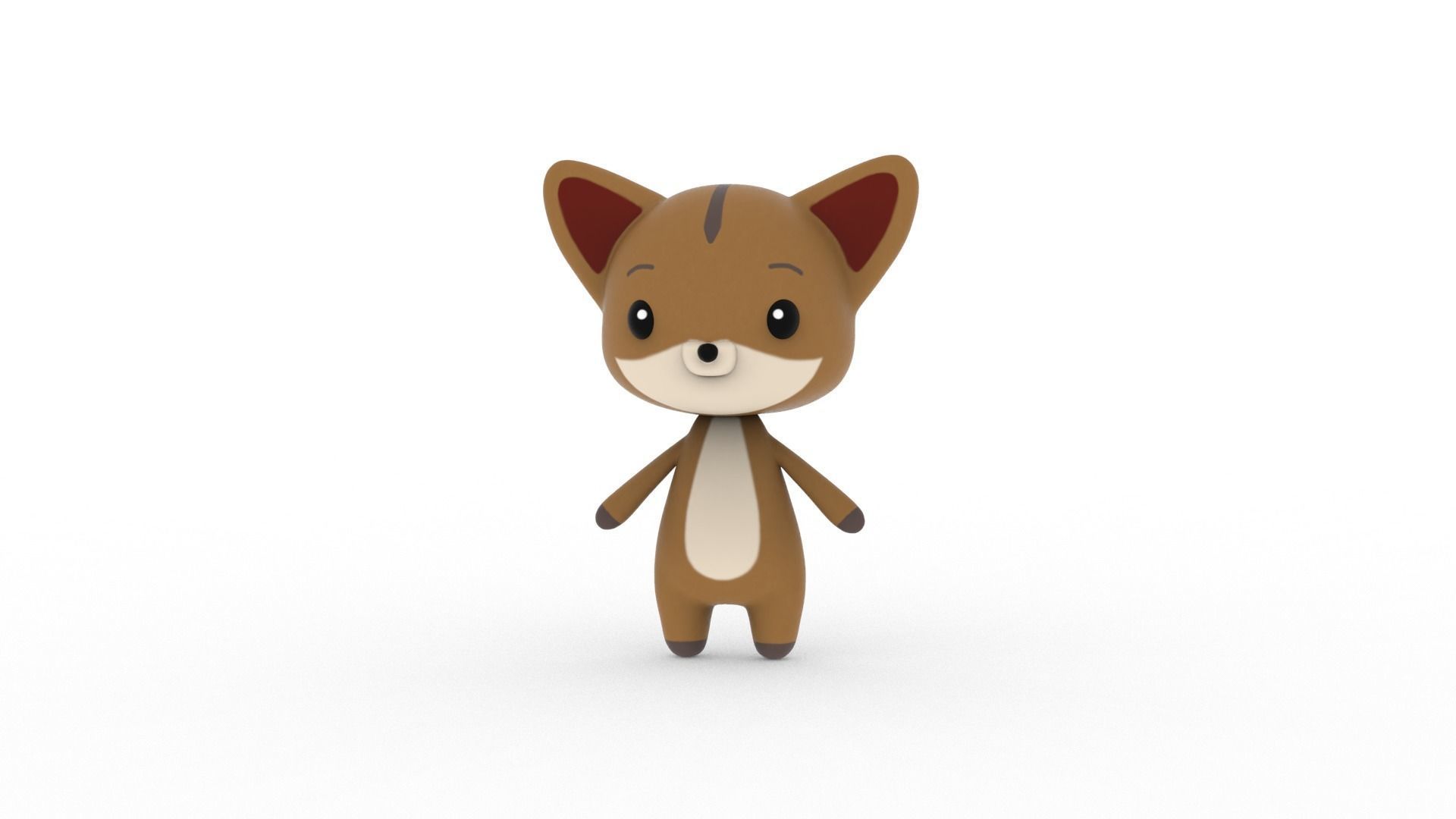 Cartoon Fox v002 character 3D model_14