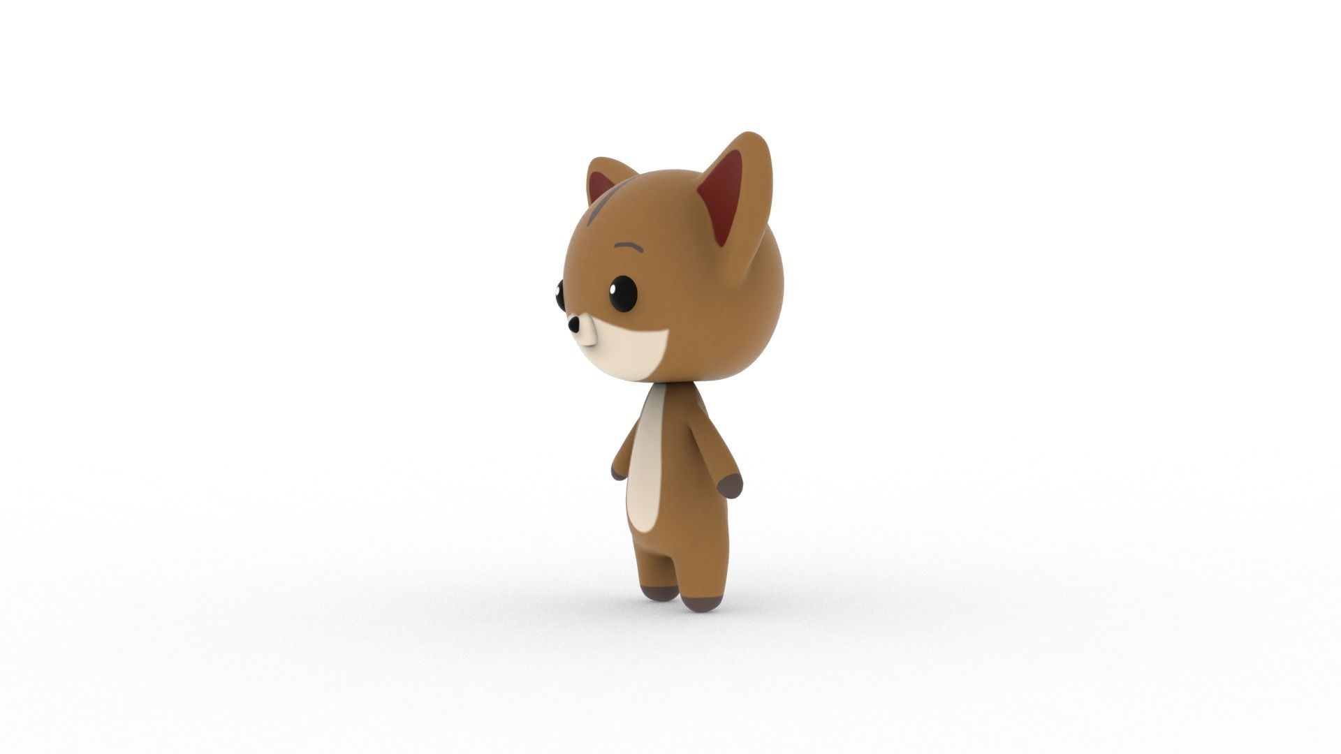 Cartoon Fox v002 character 3D model_2