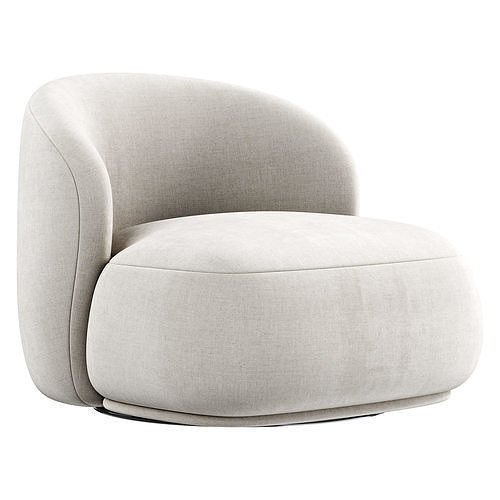 Swivel armchairs LISETTE 3D model 5