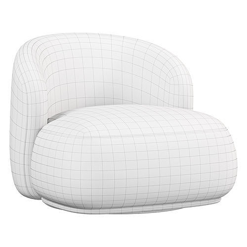 Swivel armchairs LISETTE 3D model 6