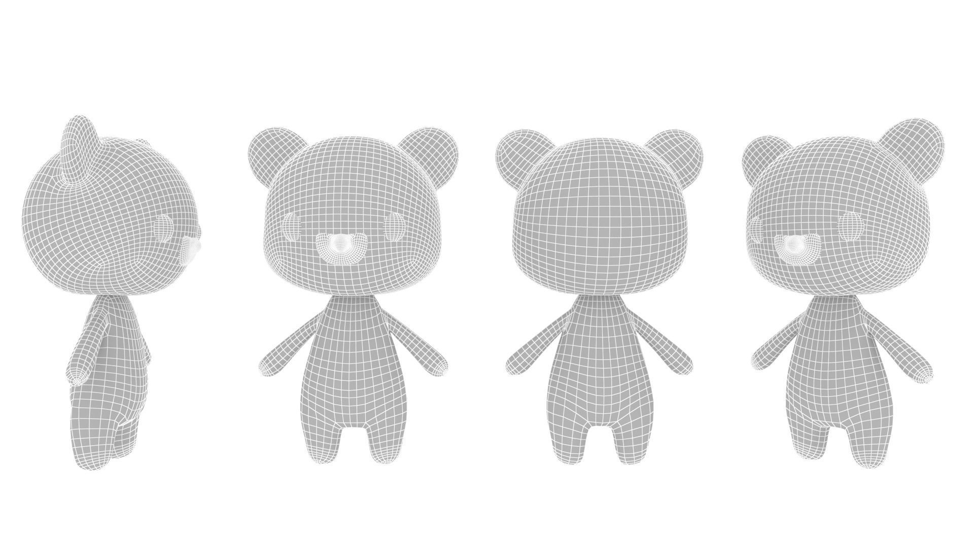 Cartoon Panda v002 character 3D model_15