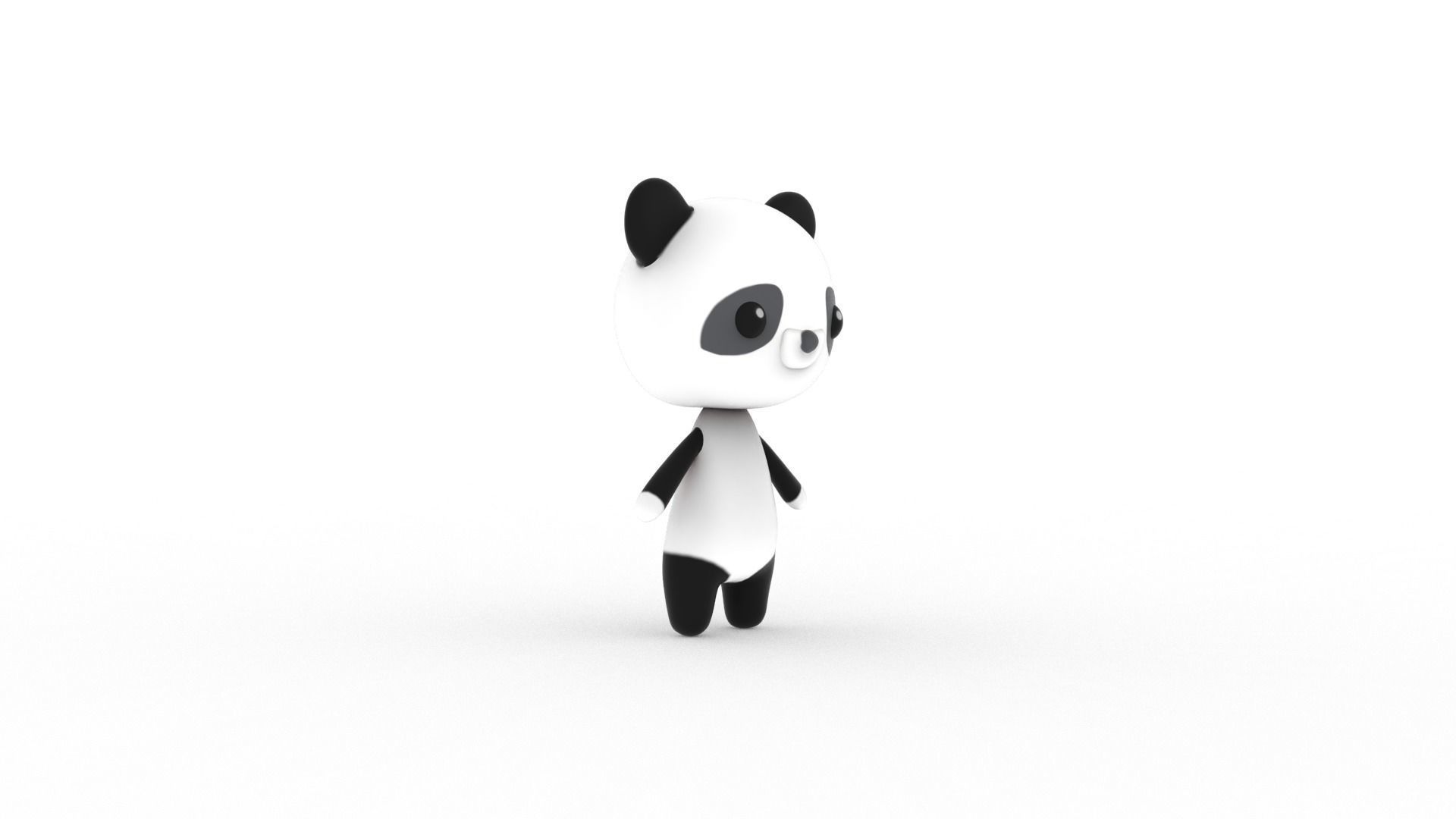 Cartoon Panda v002 character 3D model_12