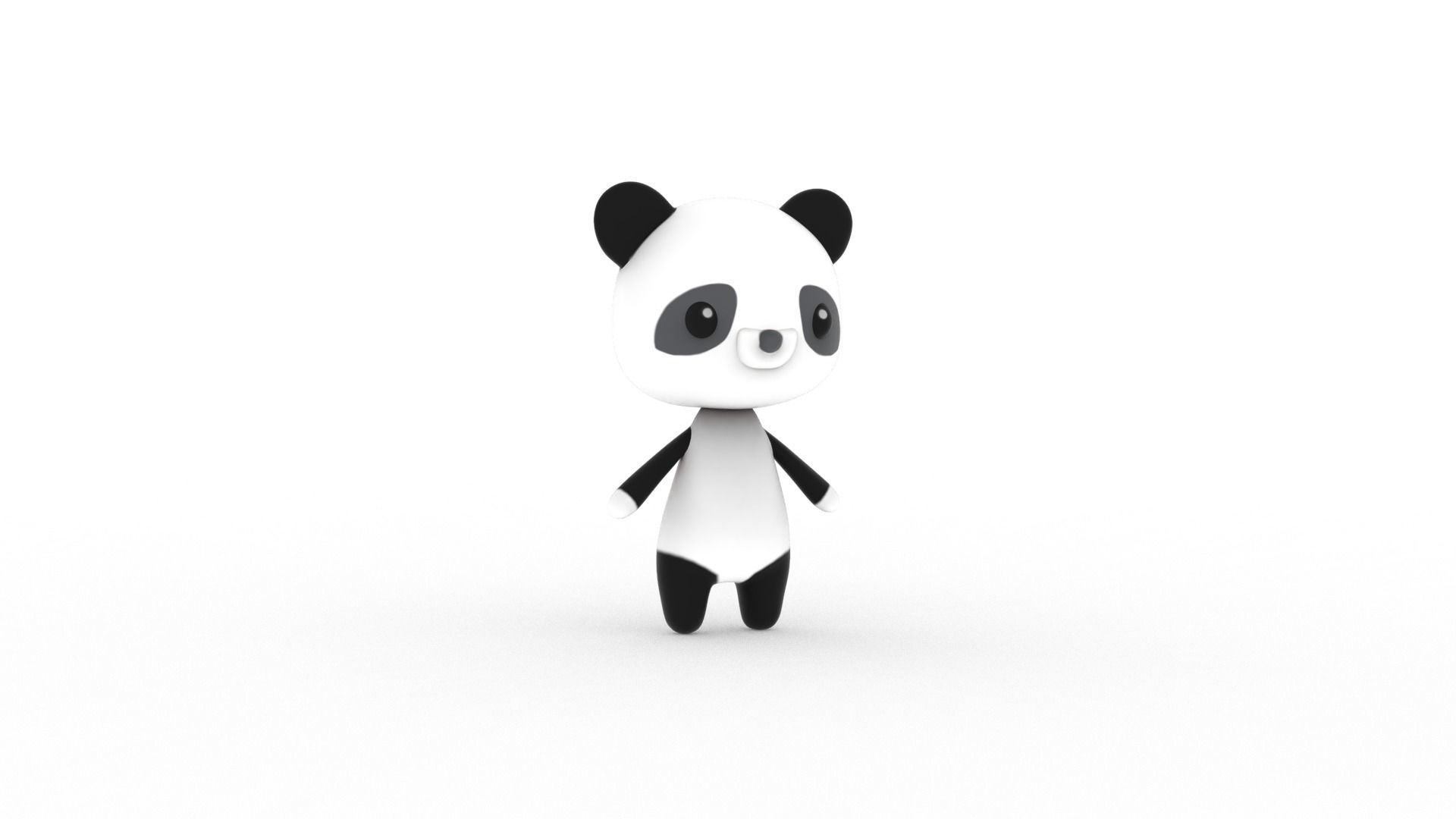 Cartoon Panda v002 character 3D model_13
