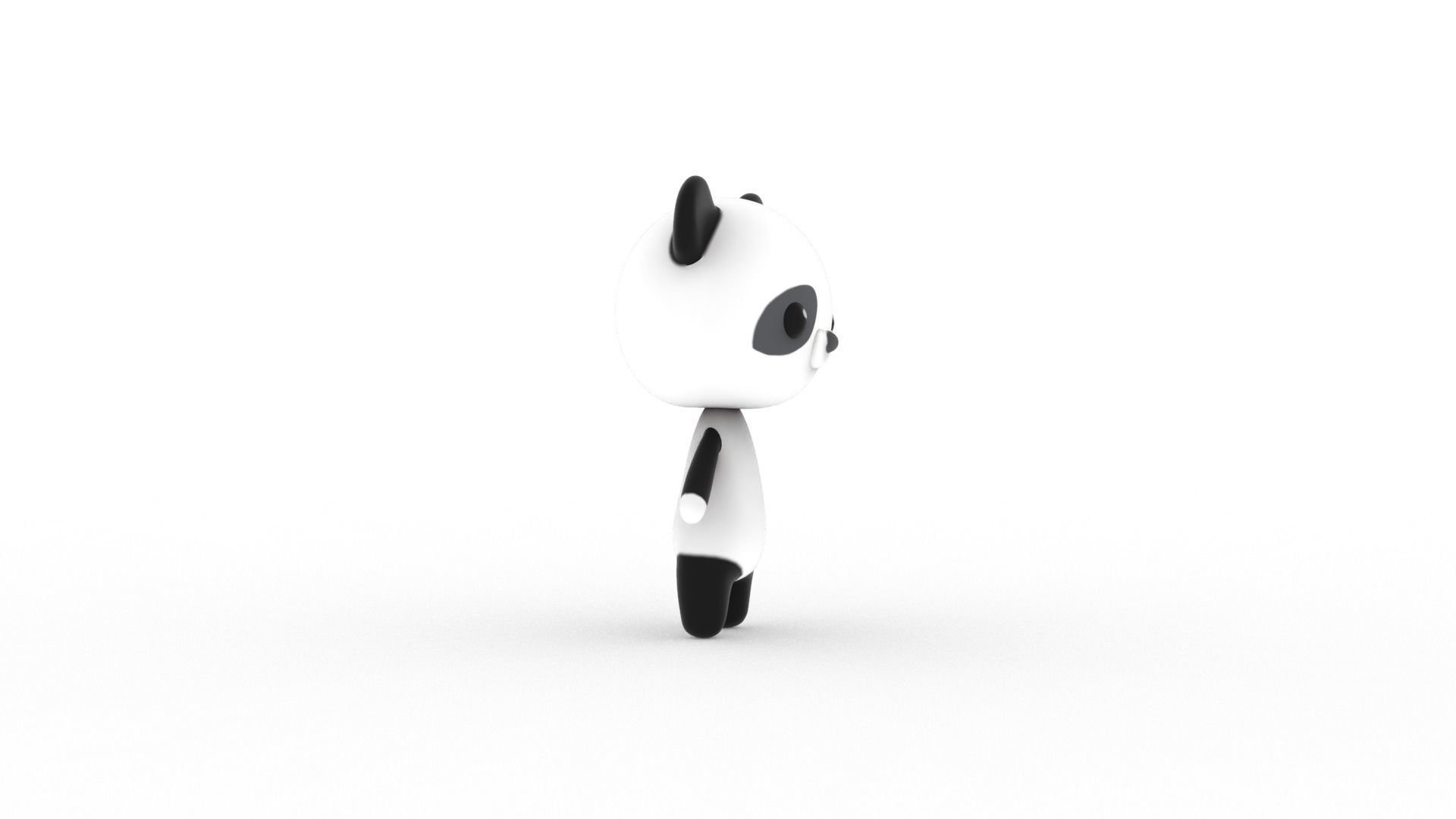 Cartoon Panda v002 character 3D model_11