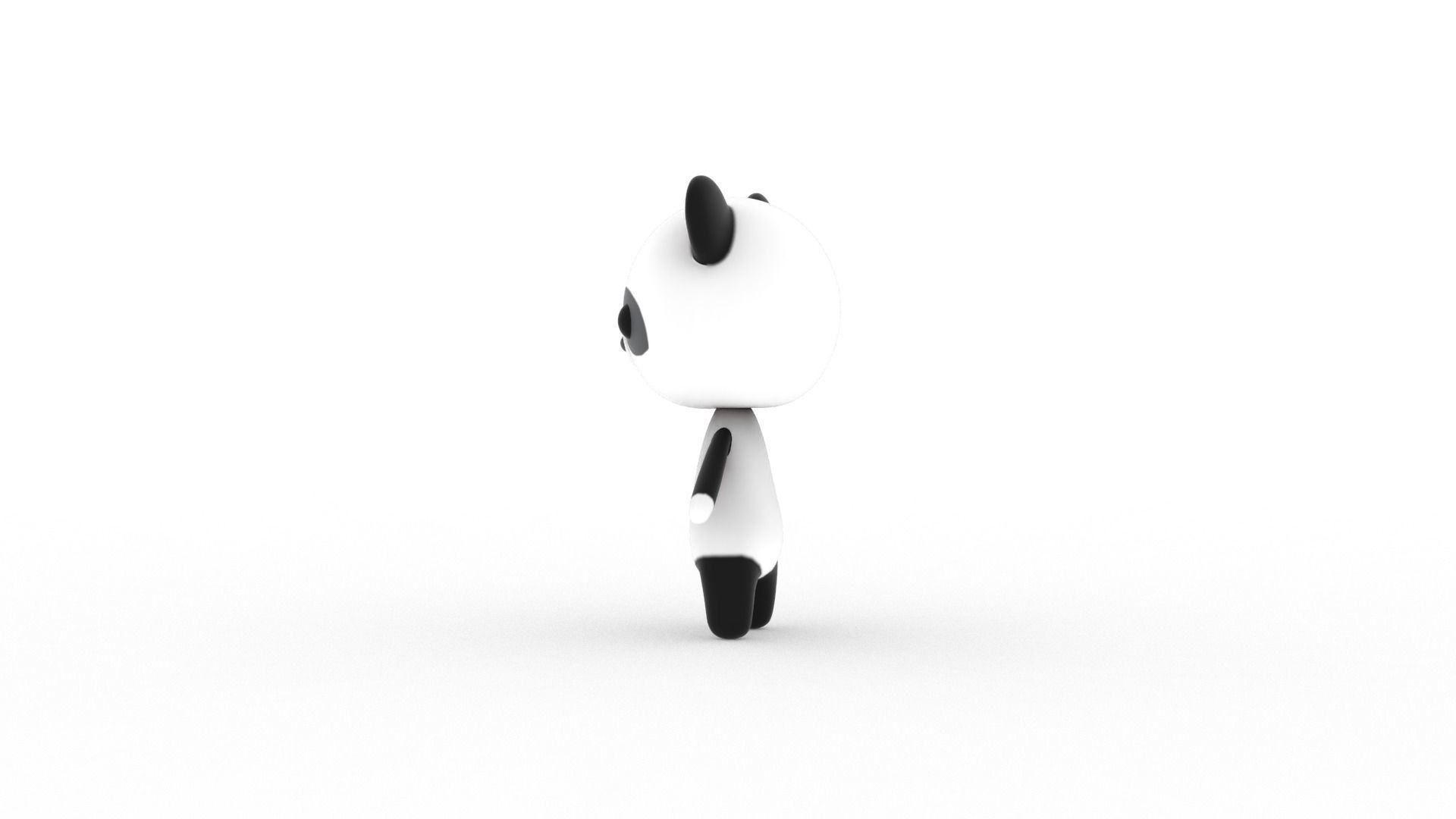 Cartoon Panda v002 character 3D model_4
