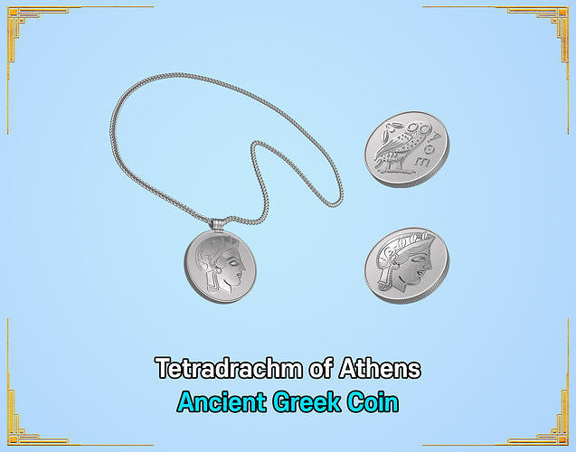 Tetradrachm of Athens 3D print model