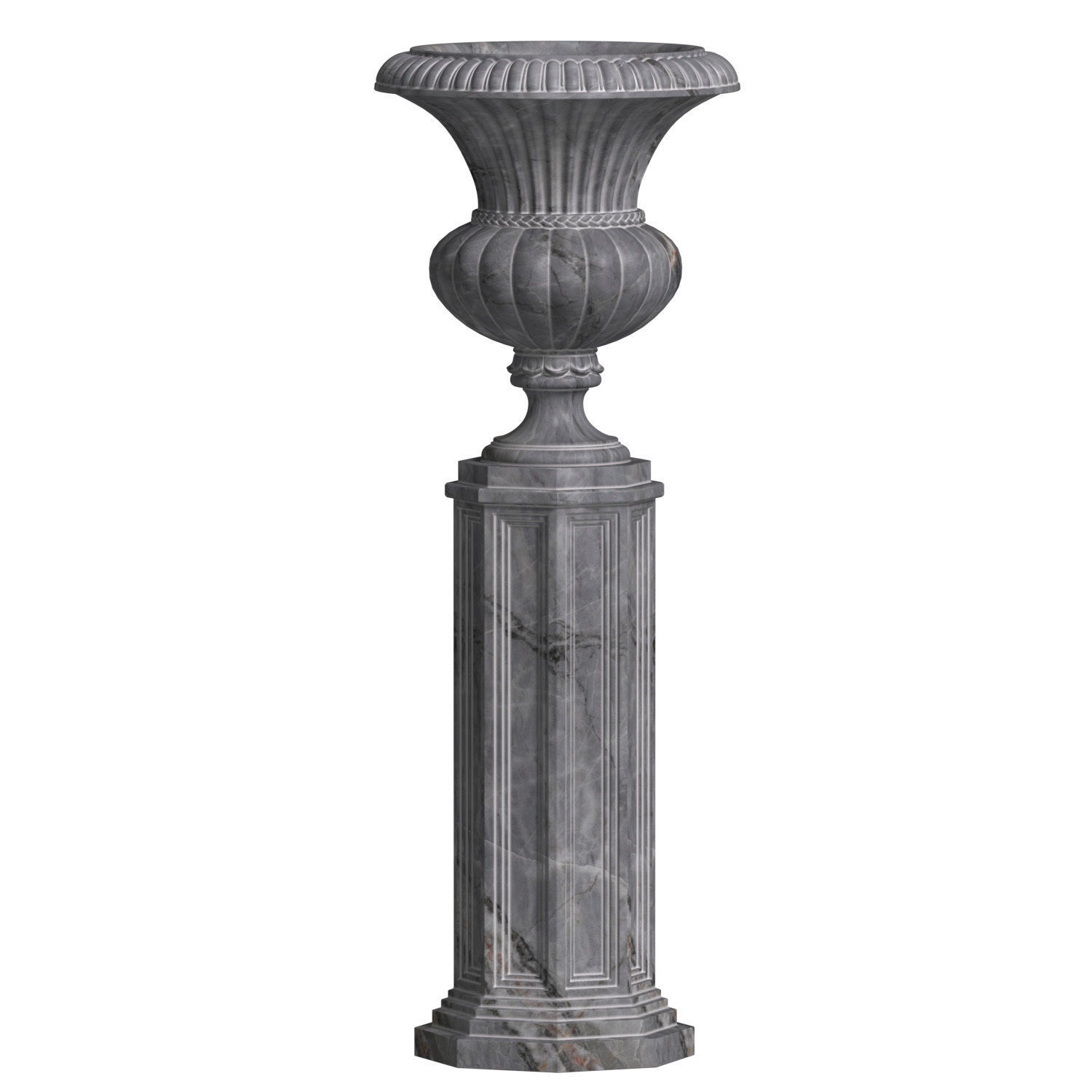 Classical Vase on a Pedestal for decorating the facade 3D model_3