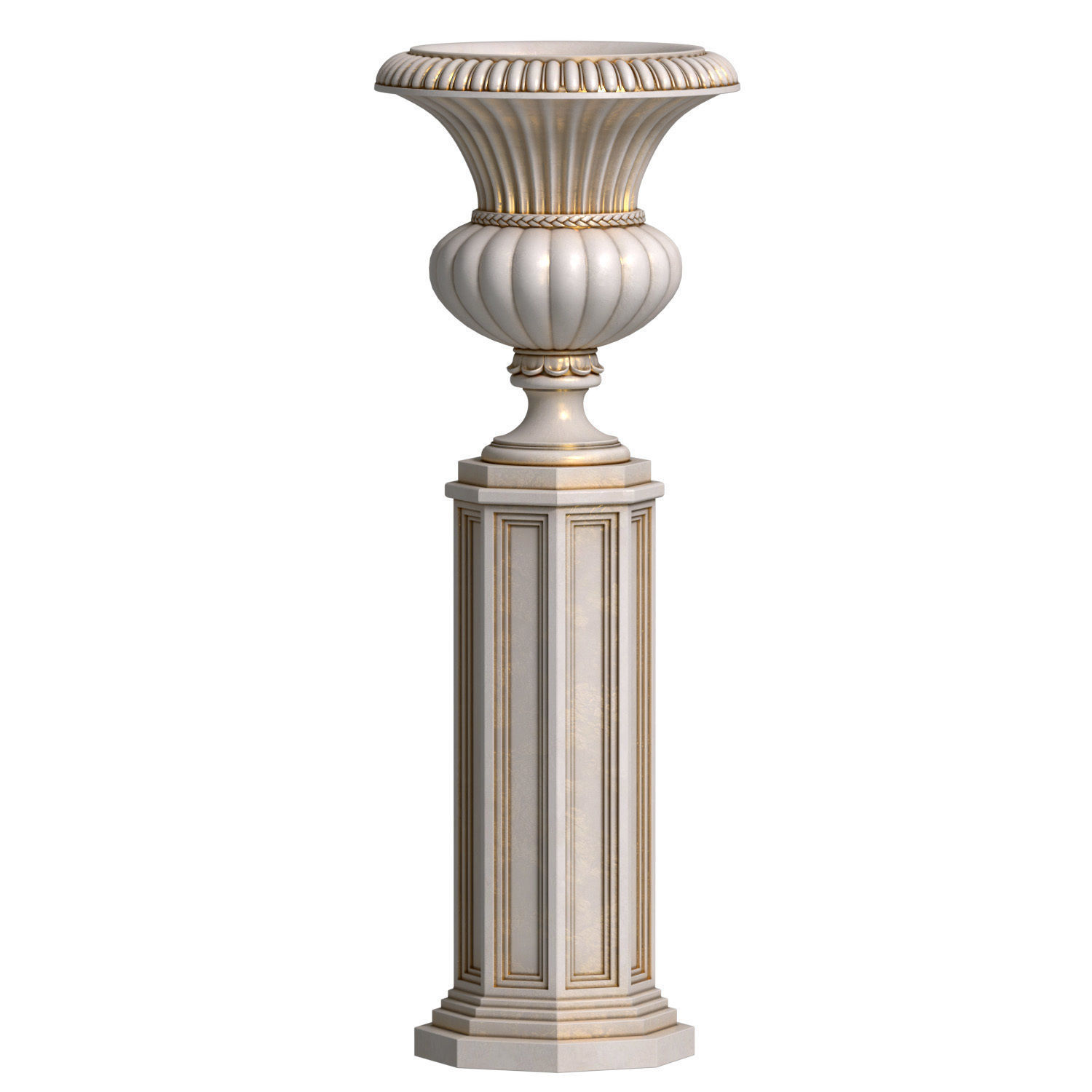 Classical Vase on a Pedestal for decorating the facade 3D model_1