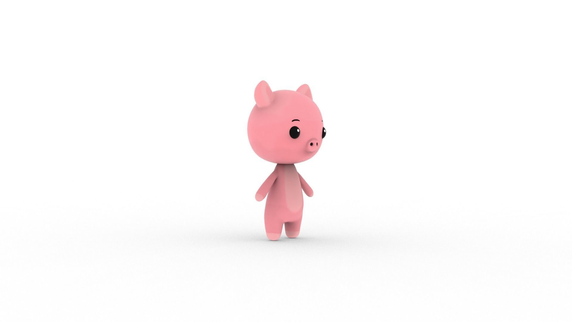 Cartoon Pig v002 character 3D model_12