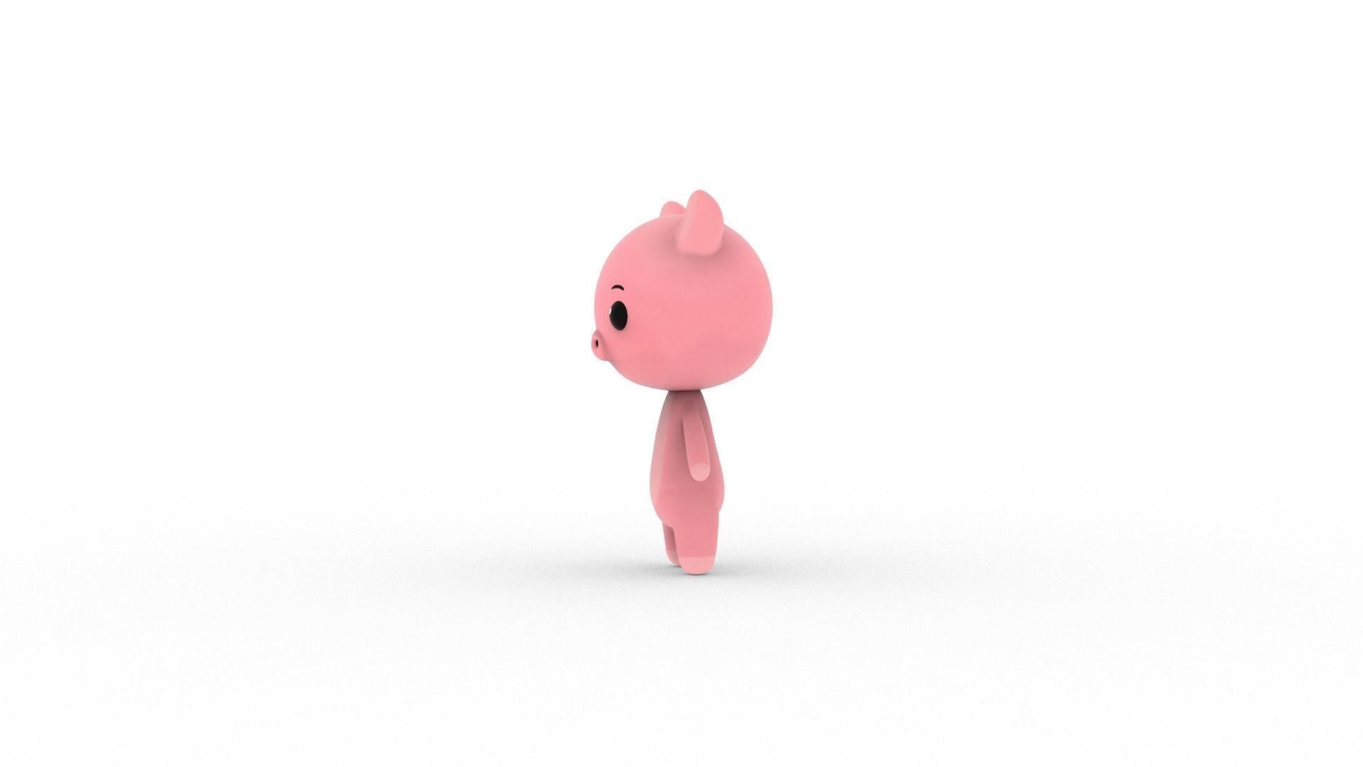 Cartoon Pig v002 character 3D model_3