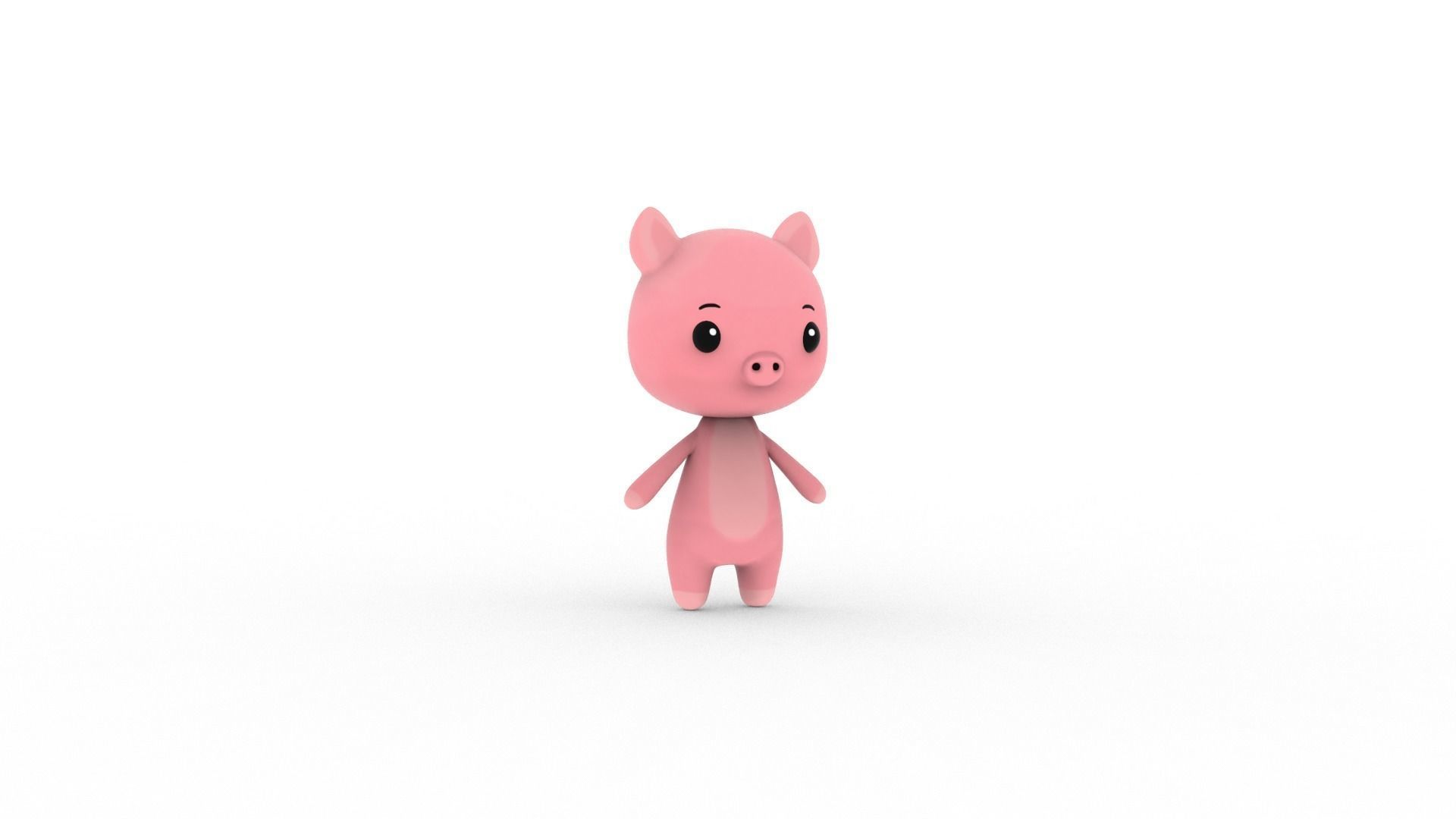 Cartoon Pig v002 character 3D model_13