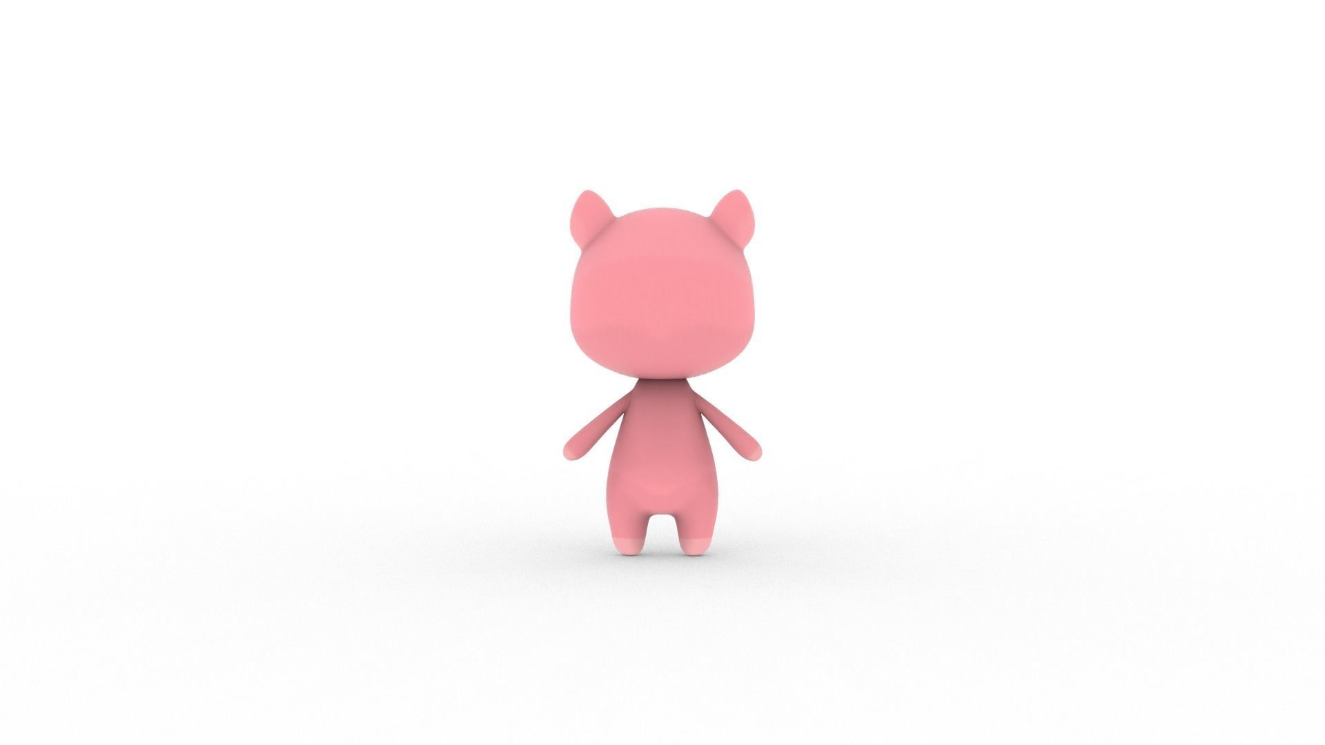 Cartoon Pig v002 character 3D model_7