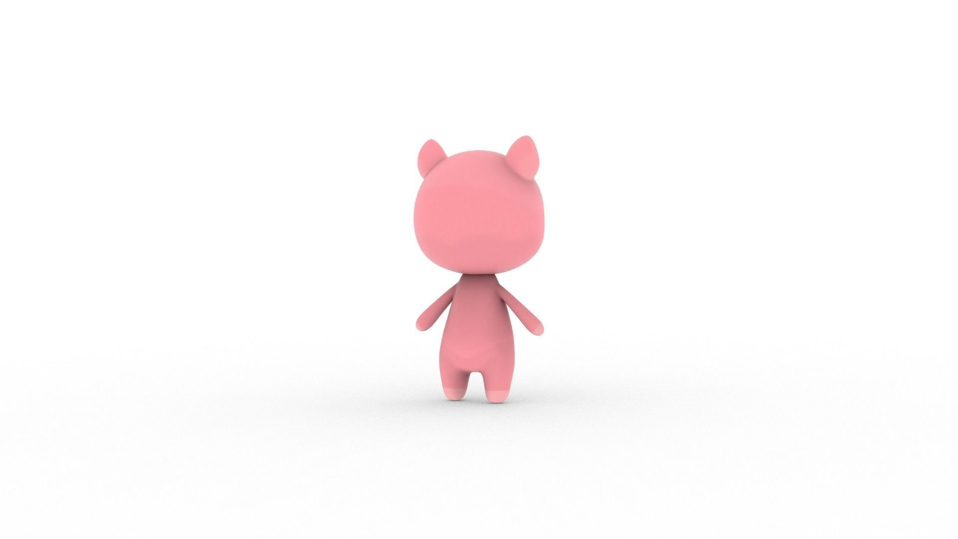 Cartoon Pig v002 character 3D model_8