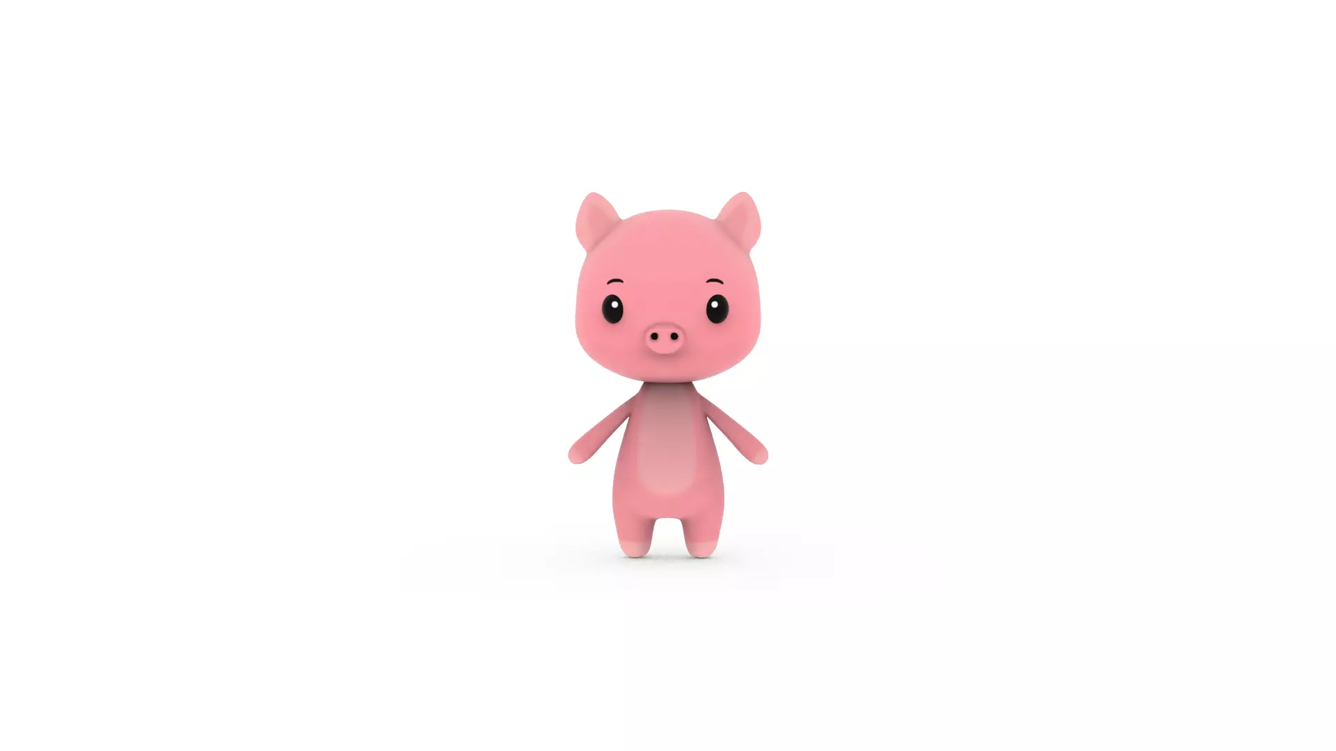 Cartoon Pig v002 character 3D model_0
