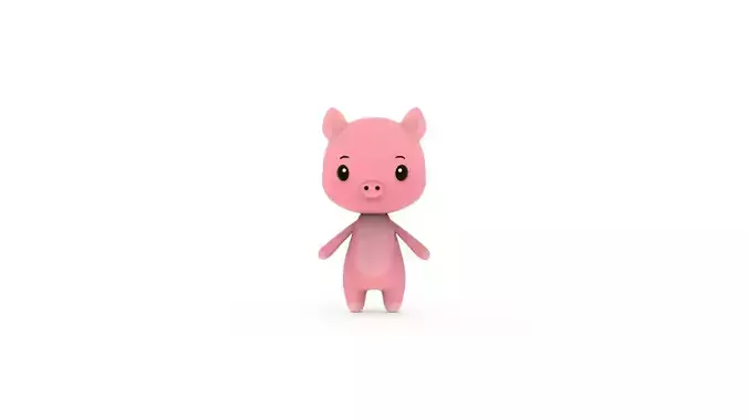 Cartoon Pig v002 character