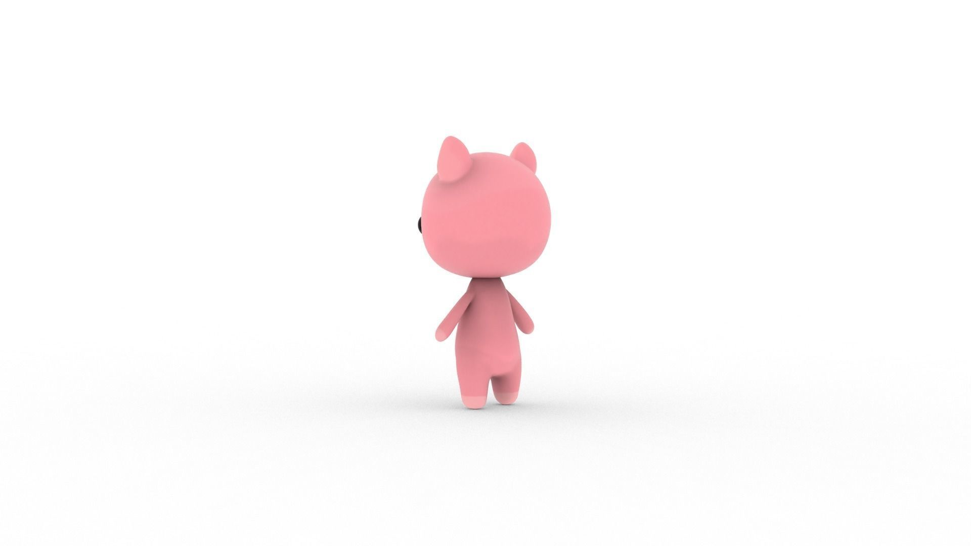 Cartoon Pig v002 character 3D model_5