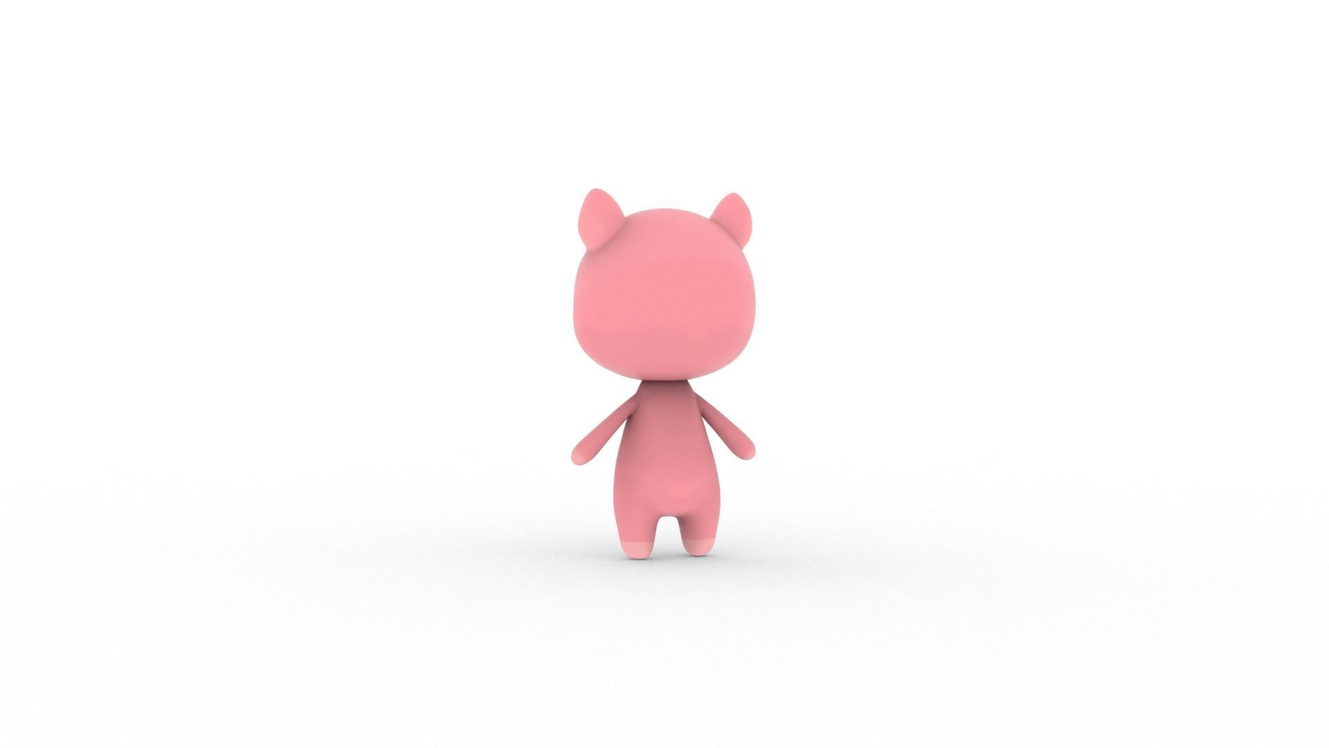 Cartoon Pig v002 character 3D model_6