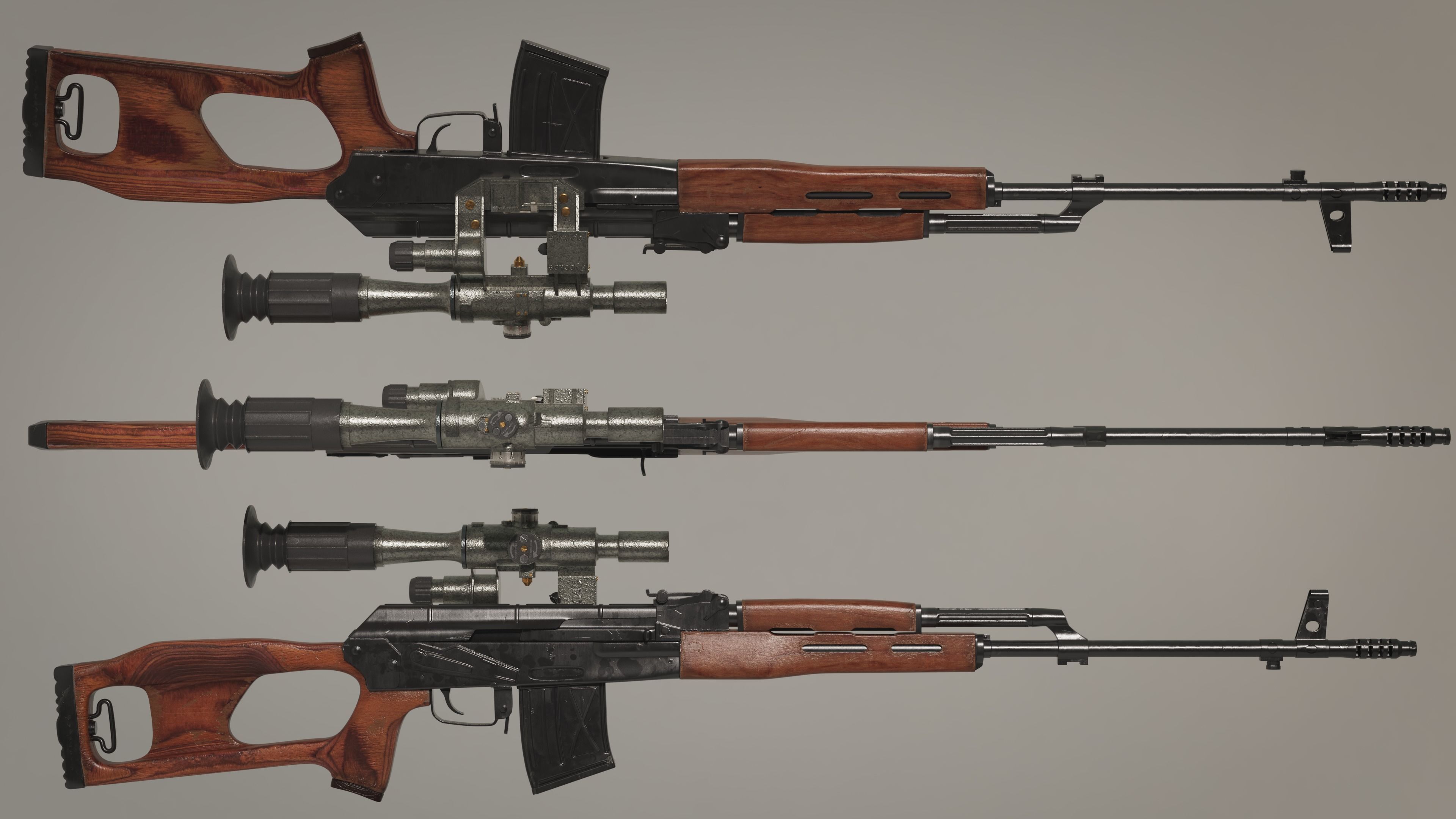 Kalashnikov  Ak-47 PSL-54-C 3D model_4
