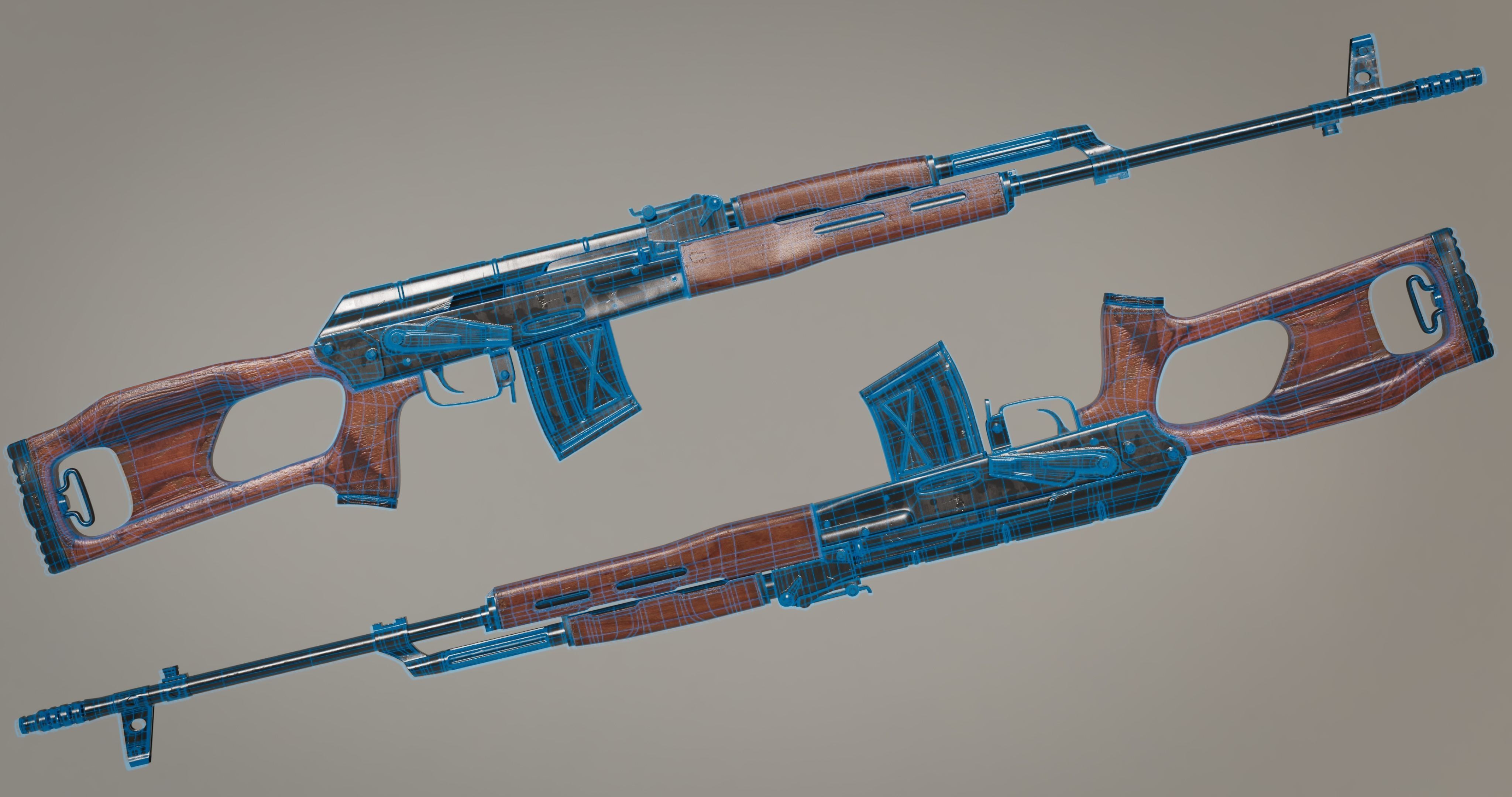 Kalashnikov  Ak-47 PSL-54-C 3D model_5