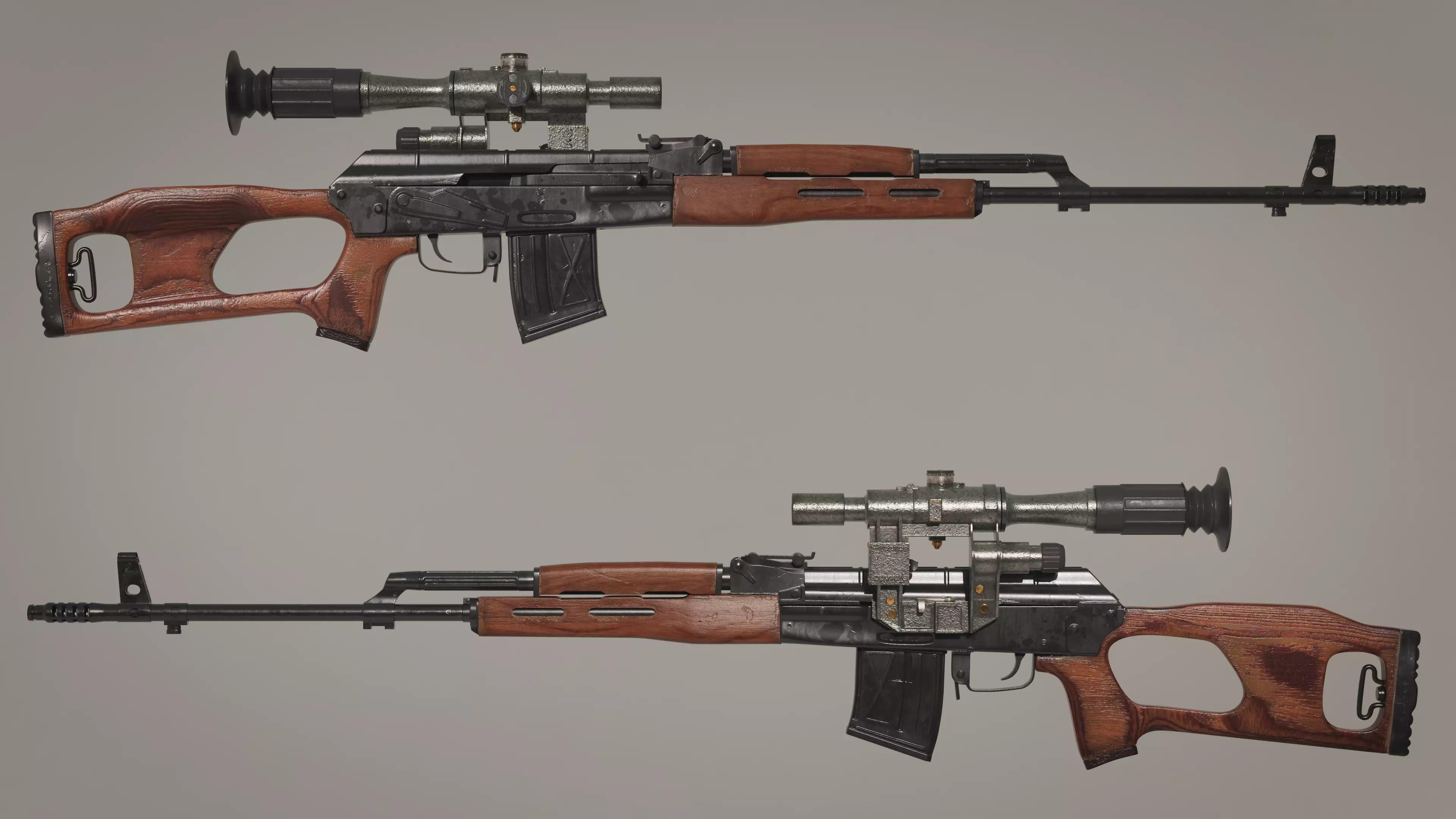 Kalashnikov  Ak-47 PSL-54-C 3D model_0