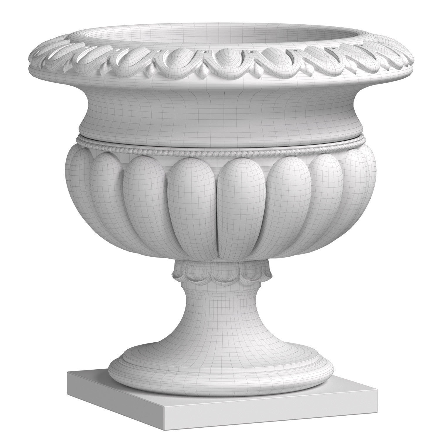 Classic outdoor  vase for decoration  3D model_2