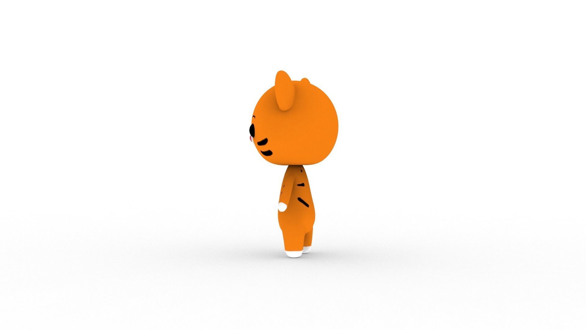 Cartoon Tiger v002 character 3D model_4