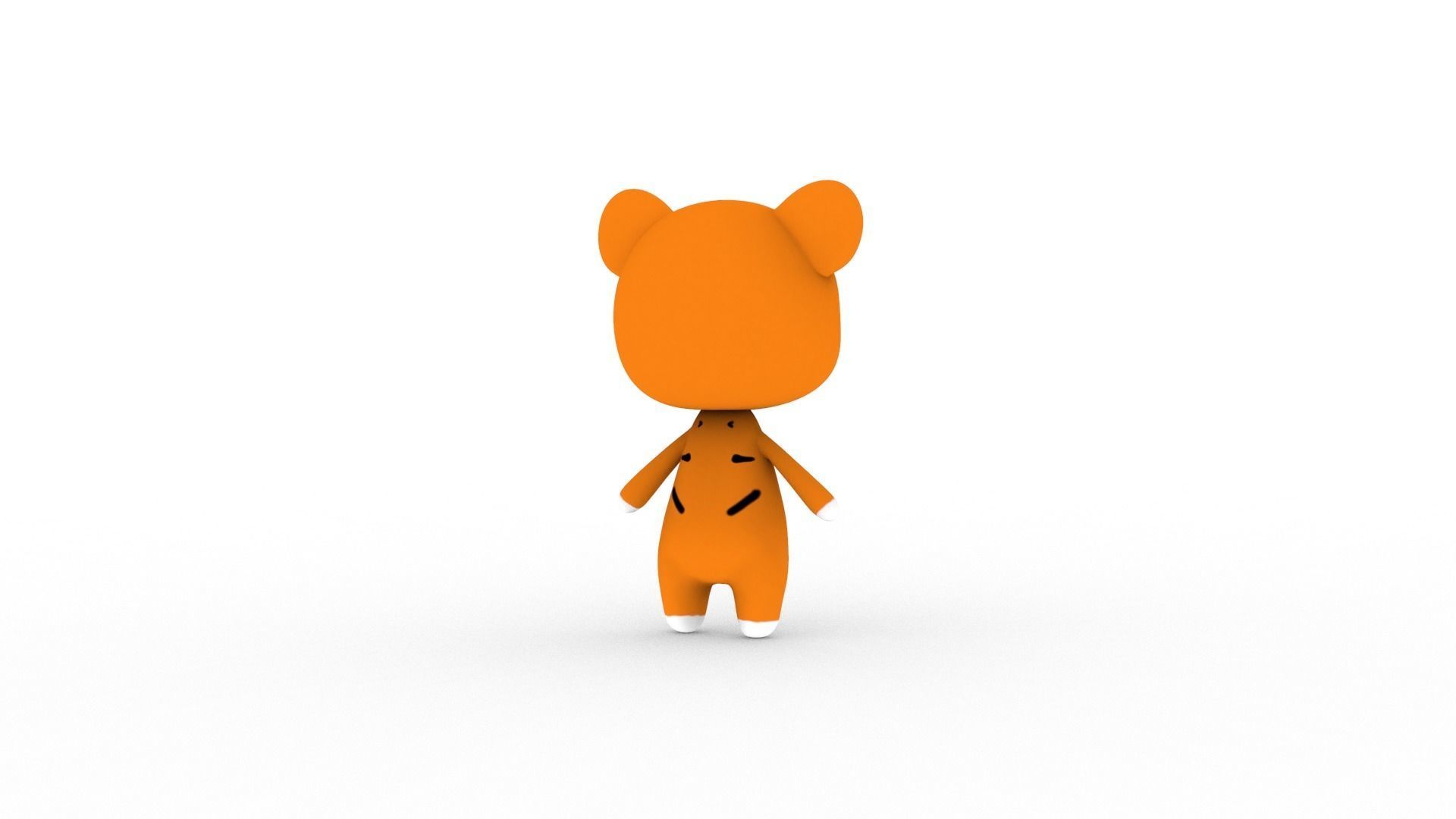 Cartoon Tiger v002 character 3D model_8
