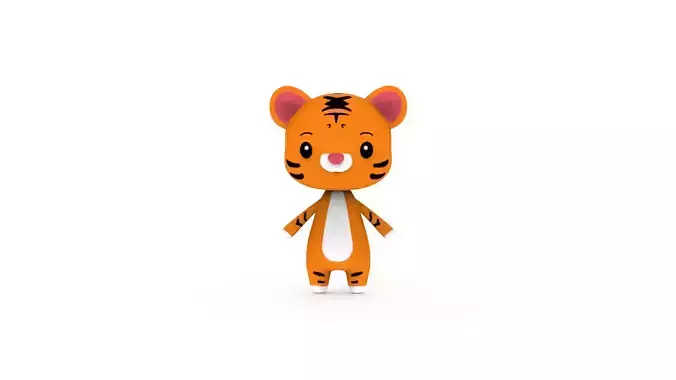 Cartoon Tiger v002 character