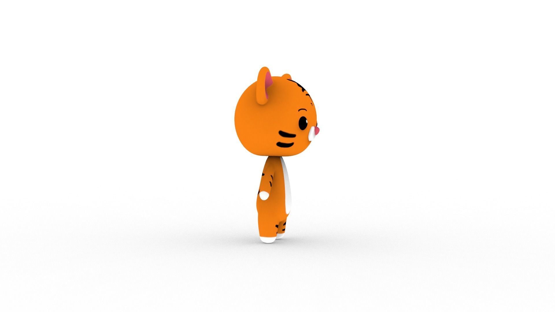 Cartoon Tiger v002 character 3D model_11