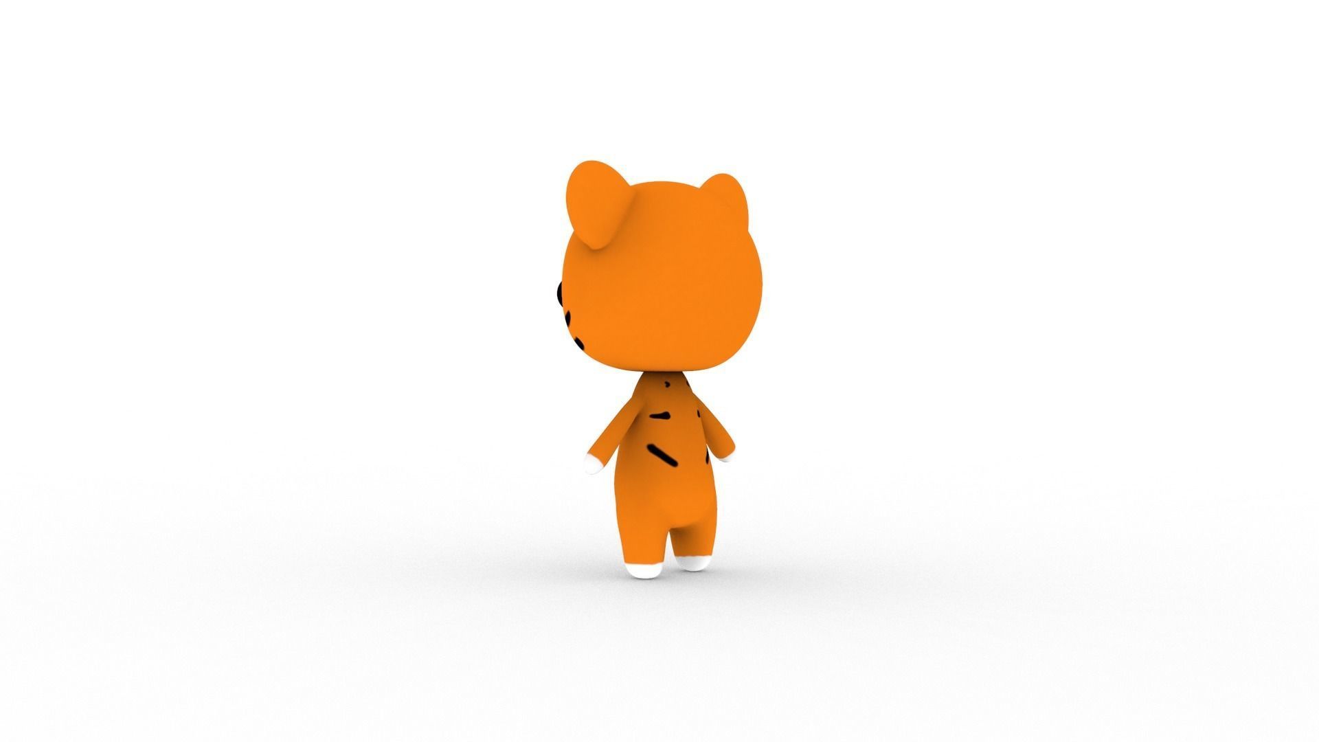 Cartoon Tiger v002 character 3D model_5