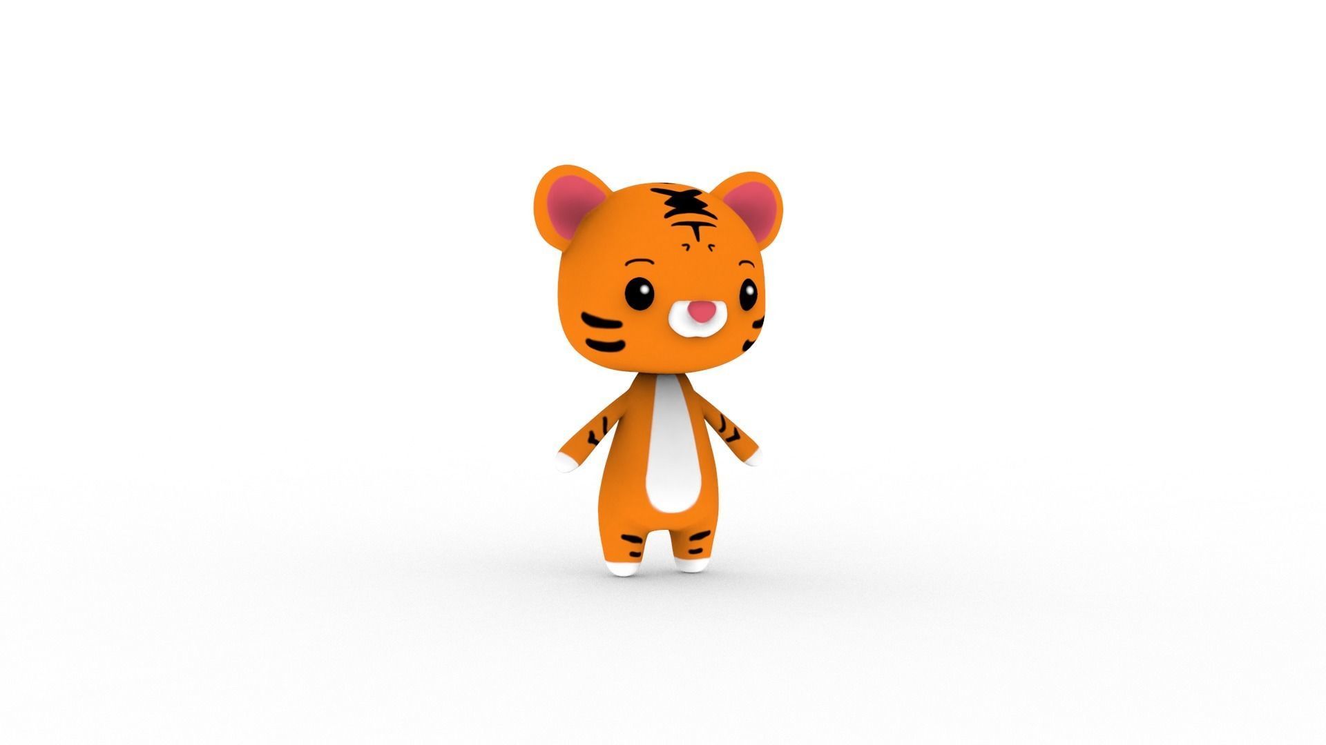 Cartoon Tiger v002 character 3D model_13