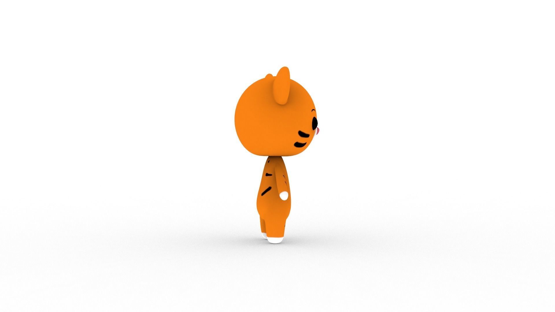 Cartoon Tiger v002 character 3D model_10