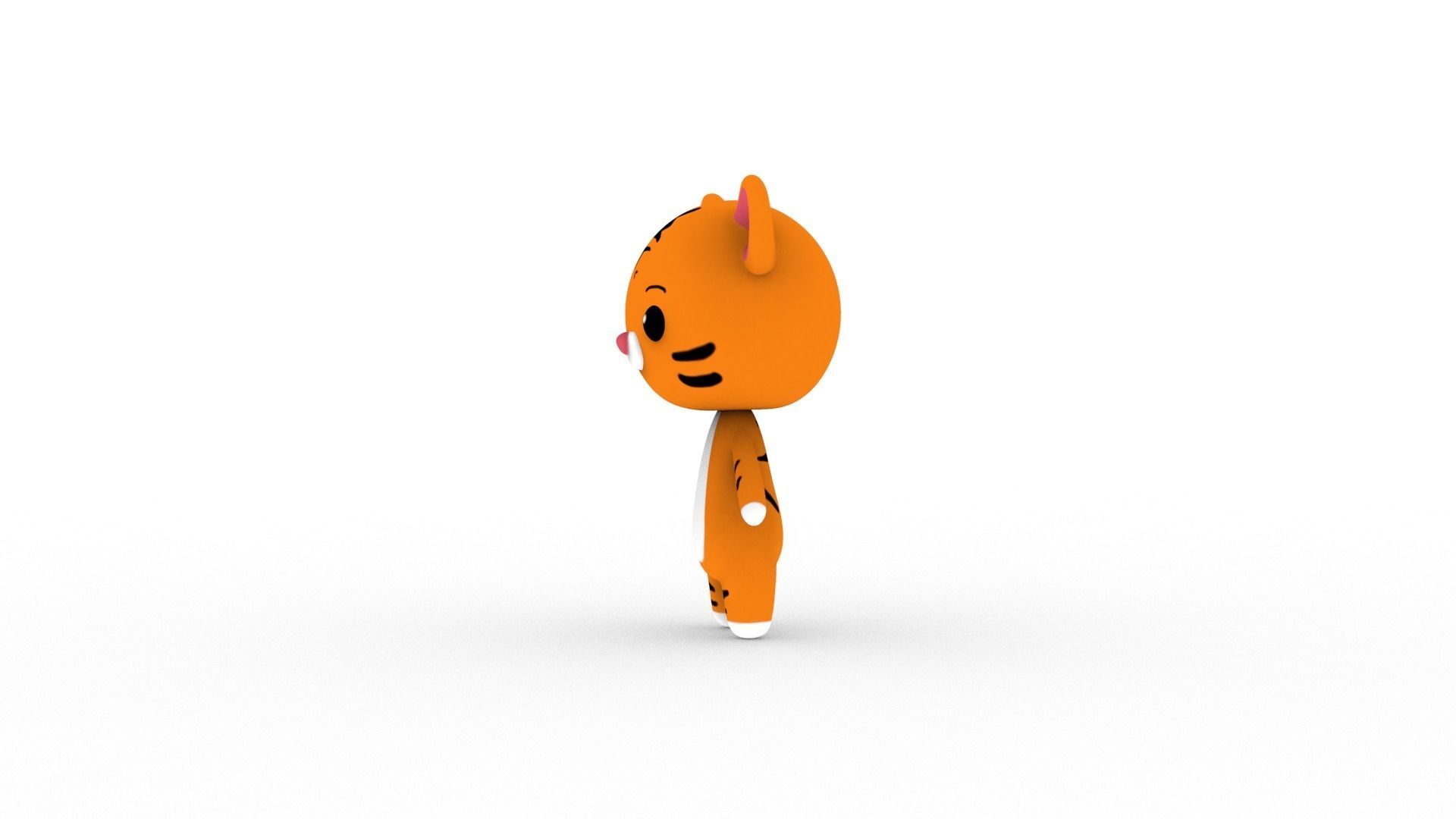 Cartoon Tiger v002 character 3D model_3
